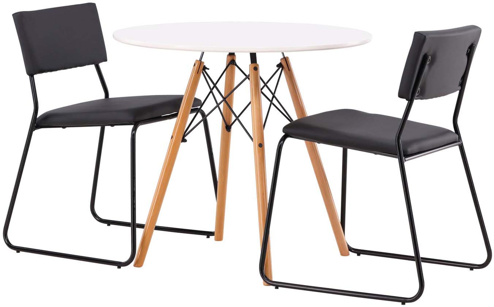 Kompaktes Danburi Esszimmerset mit Kenth Stühlen, perfekt für moderne Küchen. Hochwertige Materialien und elegantes Design vereinen Funktionalität und Stil.