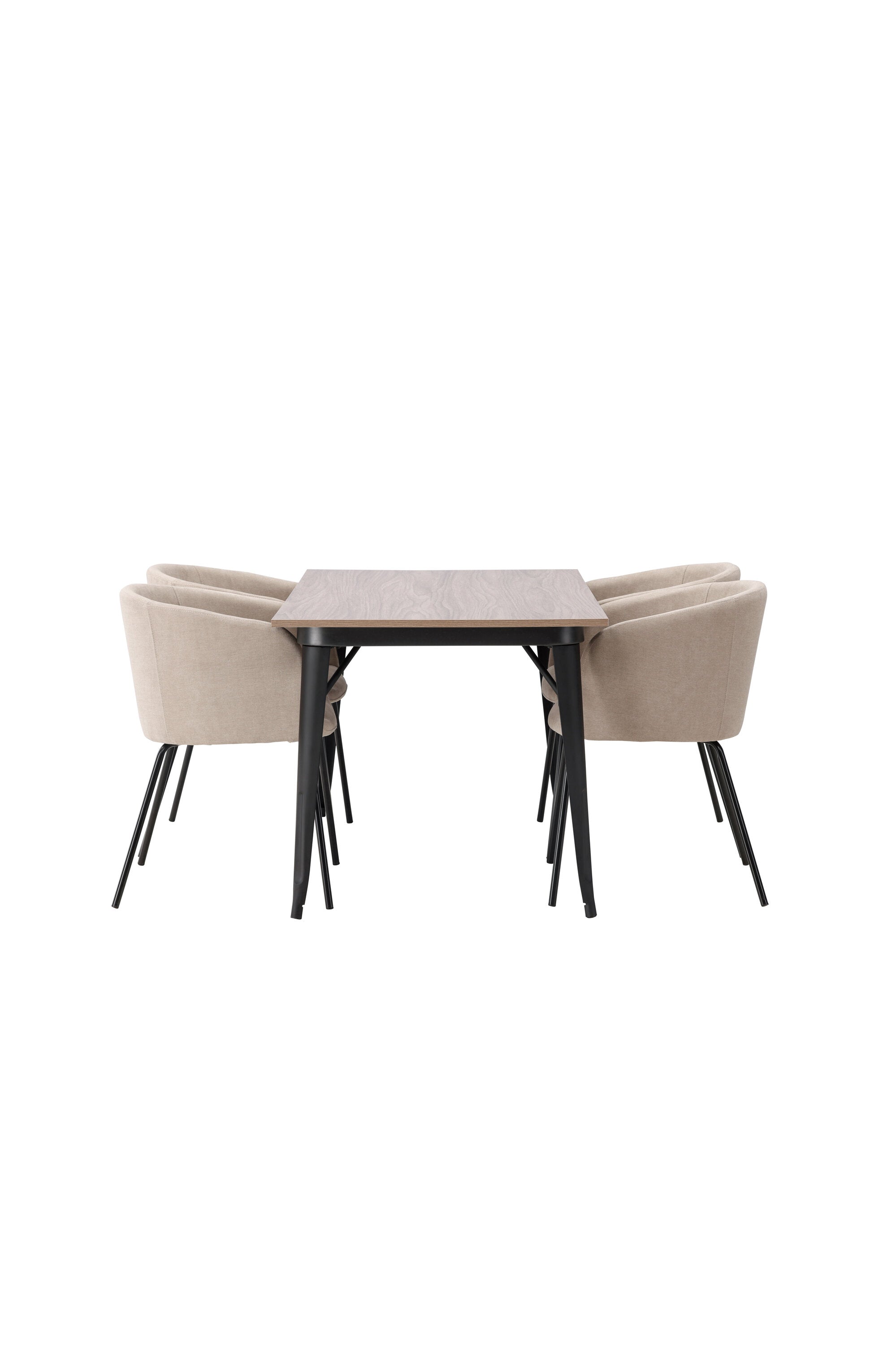 Tempe Esszimmerset + Berit 140cm/4St. in Beige, Schwarz präsentiert im Onlineshop von KAQTU Design AG. Esszimmerset ist von Venture Home