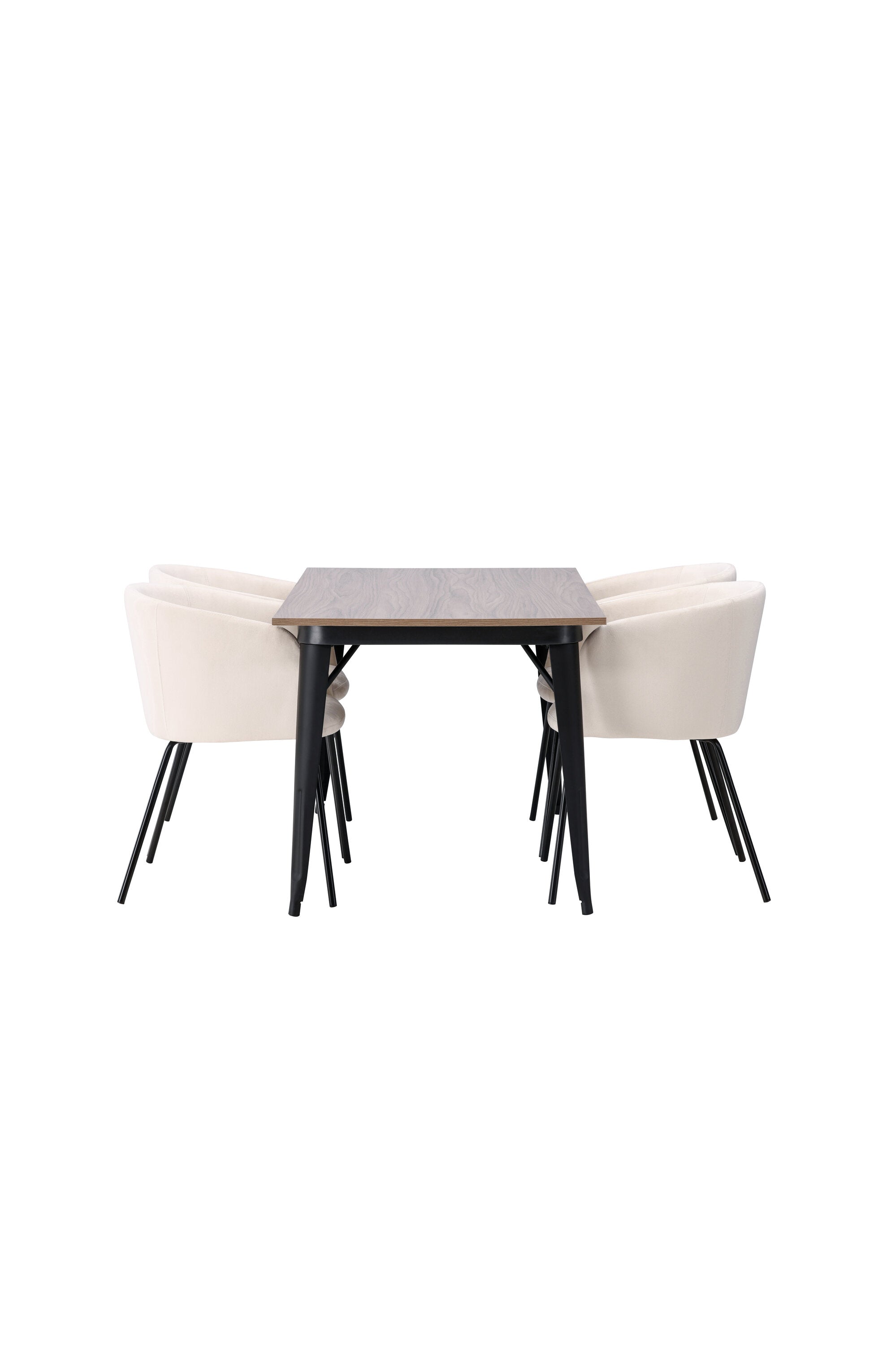 Tempe Esszimmerset + Berit 140cm/4St. in Beige, Schwarz präsentiert im Onlineshop von KAQTU Design AG. Esszimmerset ist von Venture Home