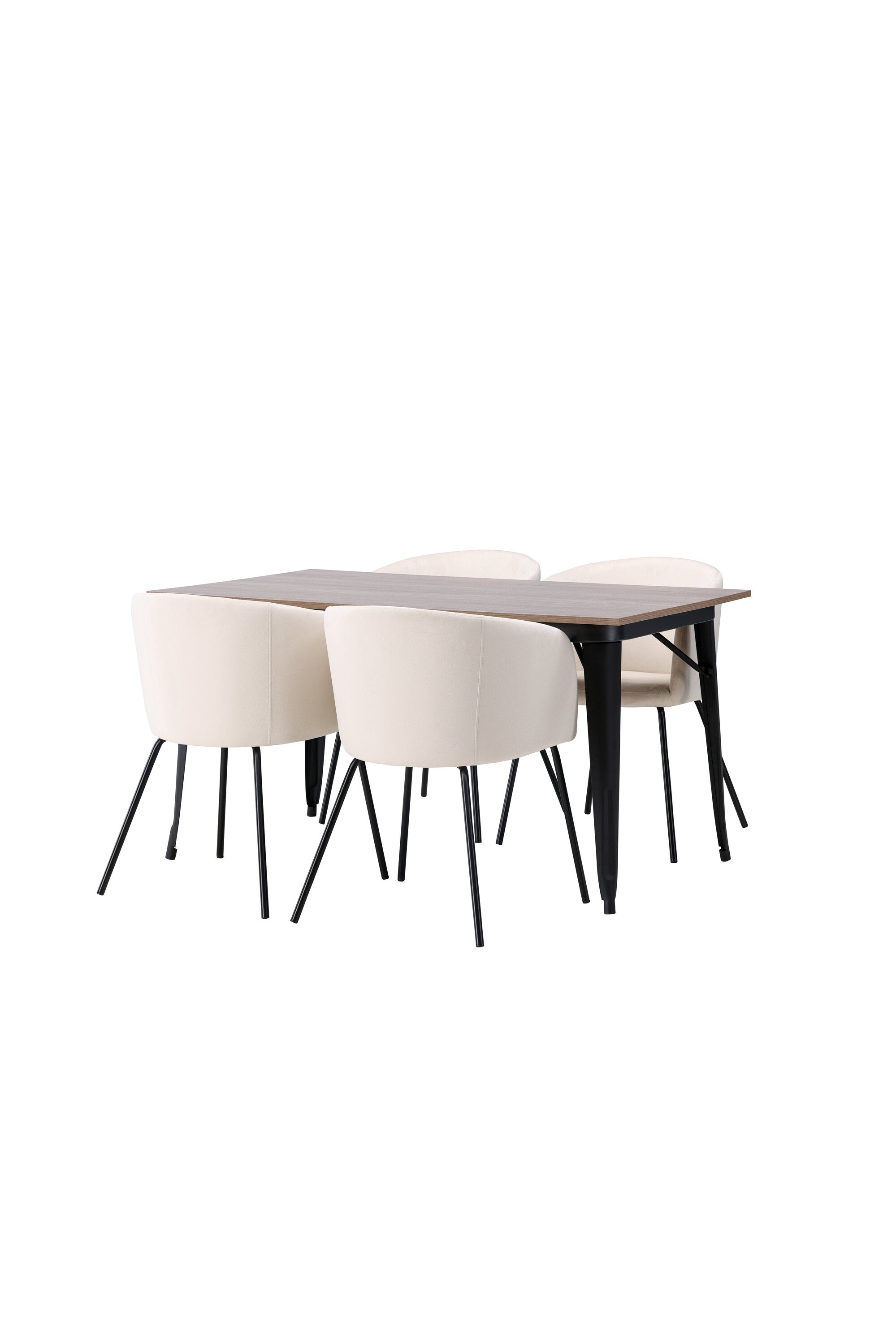 Tempe Esszimmerset + Berit 140cm/4St. in Beige, Schwarz präsentiert im Onlineshop von KAQTU Design AG. Esszimmerset ist von Venture Home
