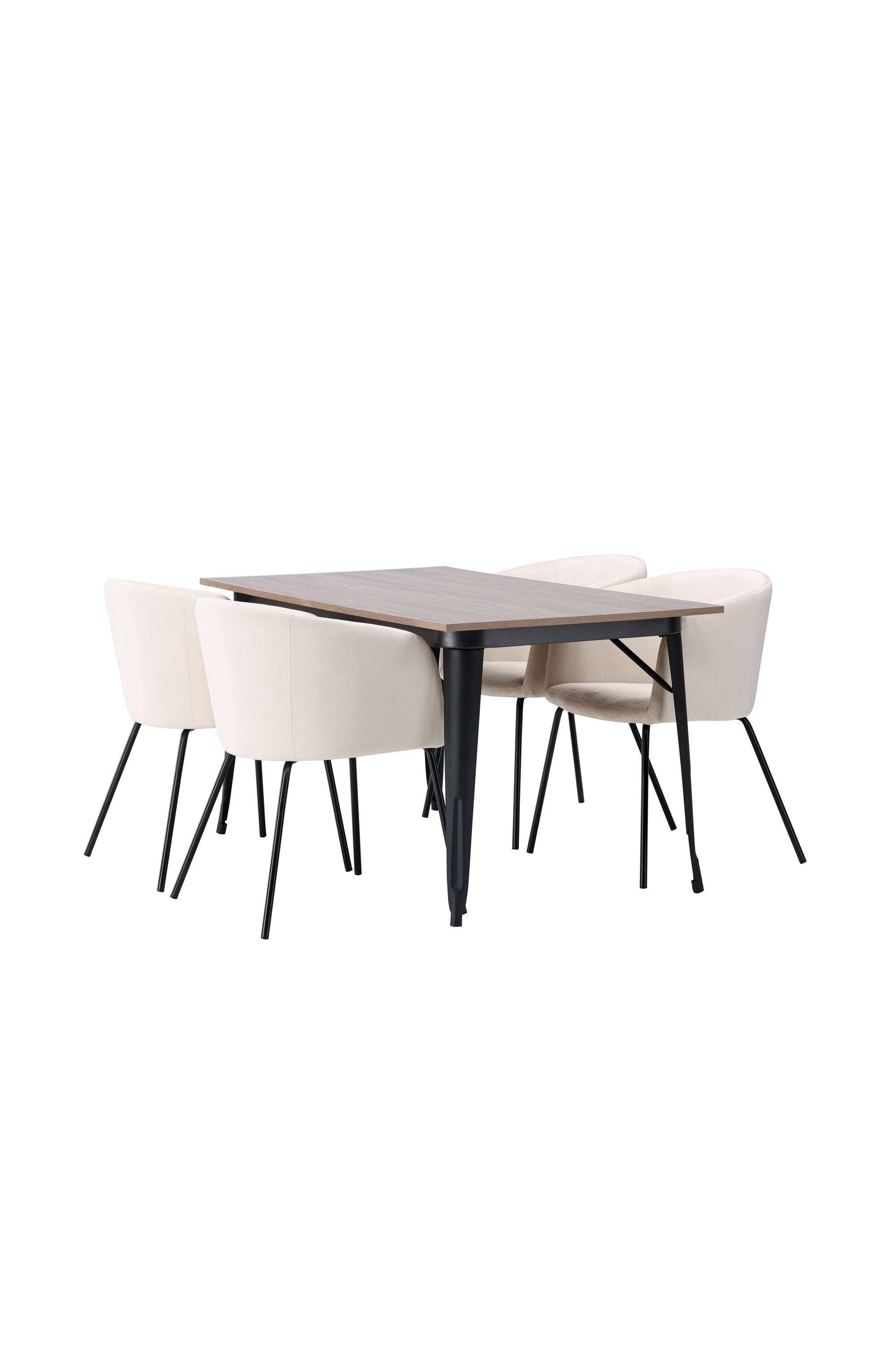 Tempe Esszimmerset + Berit 140cm/4St. in Beige, Schwarz präsentiert im Onlineshop von KAQTU Design AG. Esszimmerset ist von Venture Home
