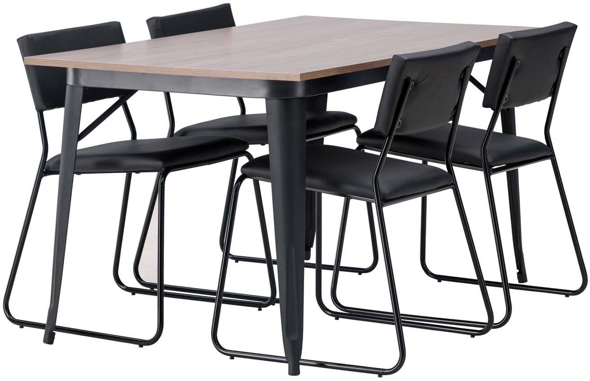 Entdecken Sie das stilvolle Tempe Esszimmerset + Kenth 140cm/4St. von Venture Home – ideal für gesellige Momente und skandinavisches Flair.