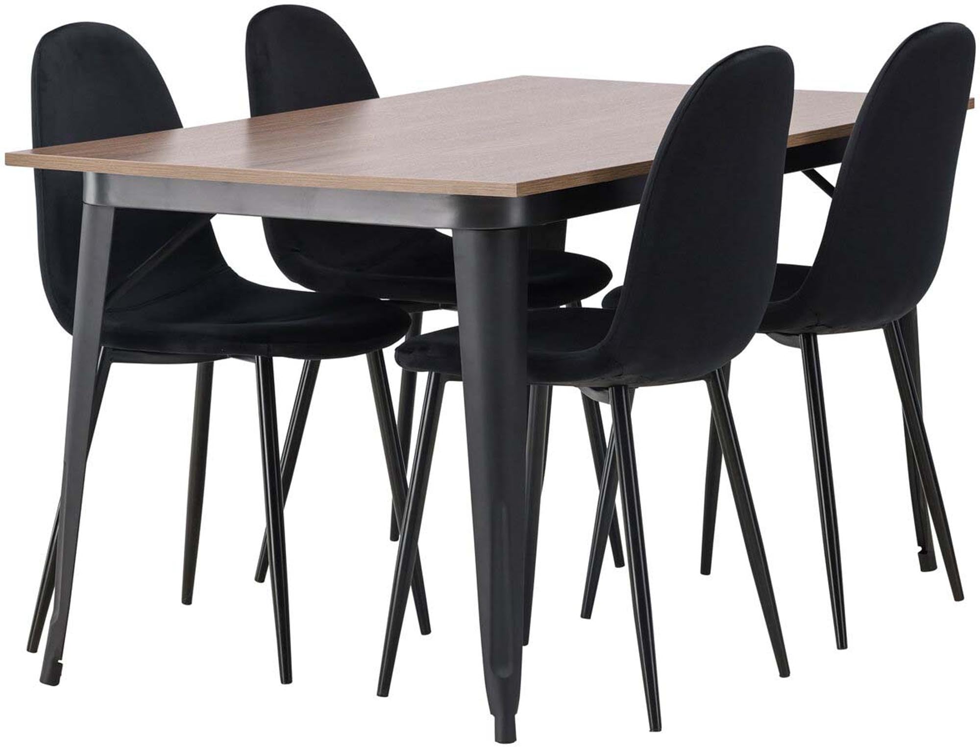 Modernes Tempe Esszimmerset: Polar Tisch 140cm, 4 Stühle, Venture Home.