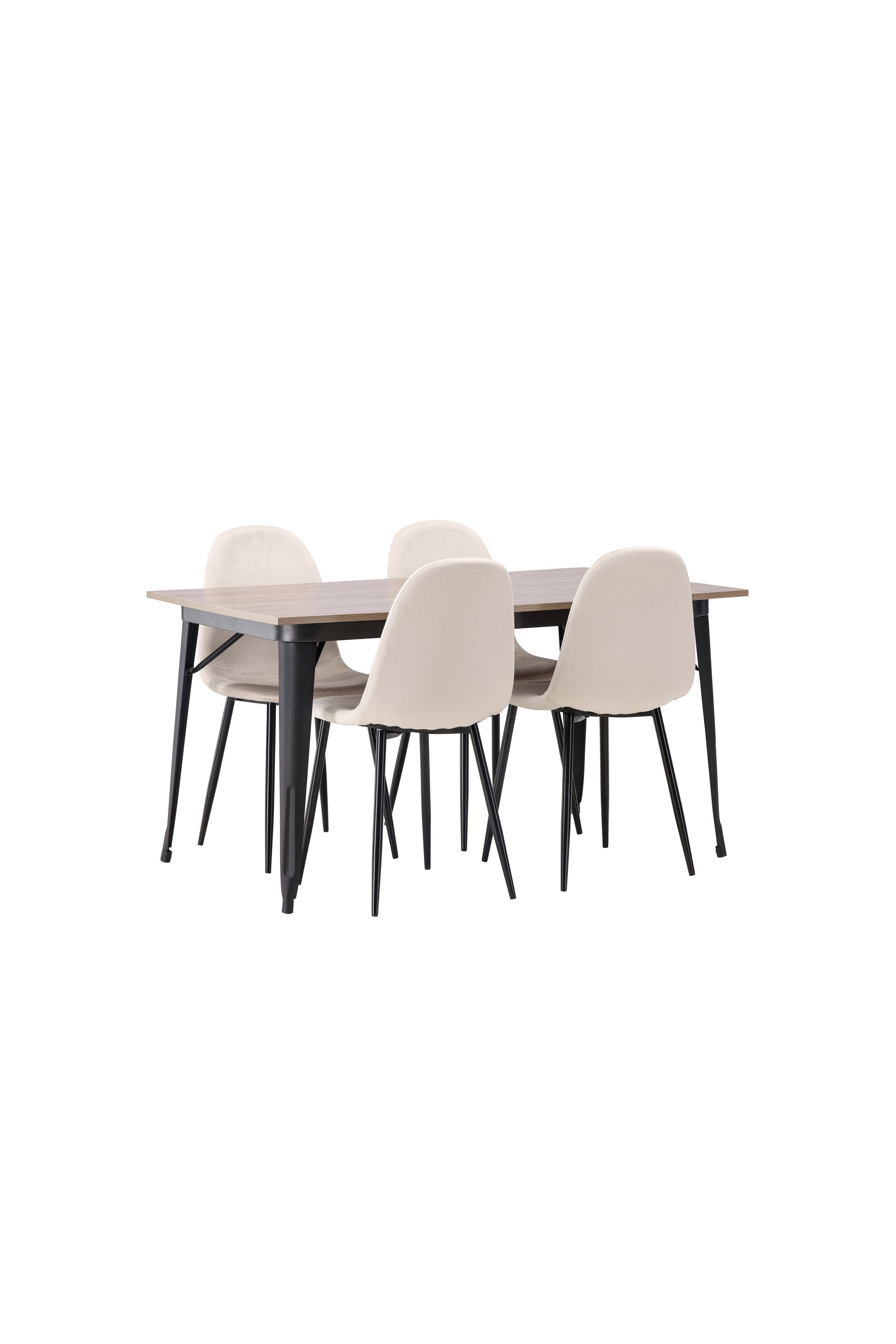 Tempe Esszimmerset + Polar 140cm/4St. in Beige, Schwarz präsentiert im Onlineshop von KAQTU Design AG. Esszimmerset ist von Venture Home