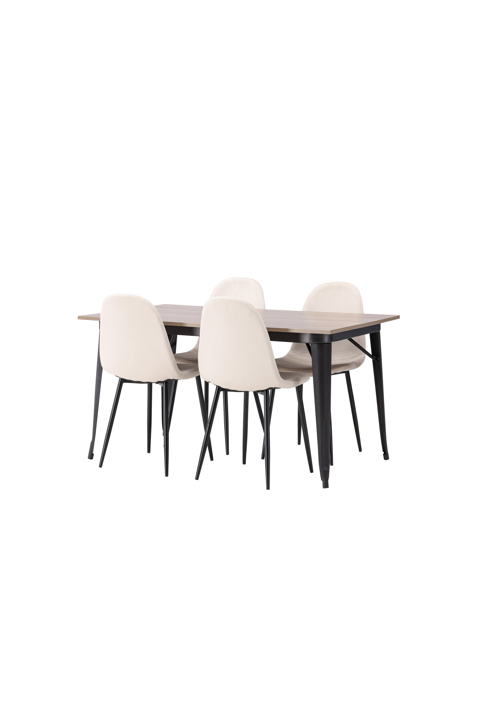 Tempe Esszimmerset + Polar 140cm/4St. in Beige, Schwarz präsentiert im Onlineshop von KAQTU Design AG. Esszimmerset ist von Venture Home