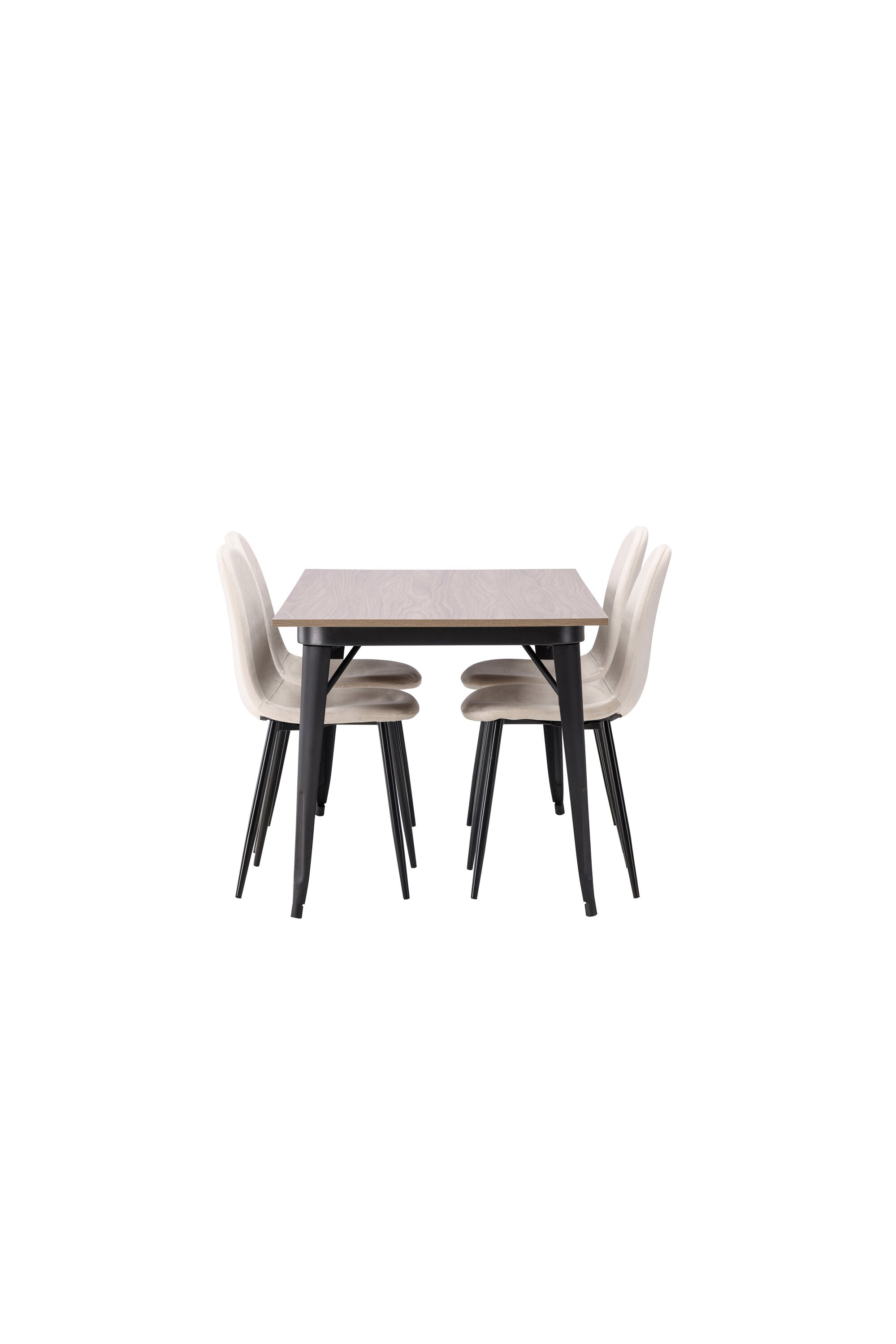 Tempe Esszimmerset + Polar 140cm/4St. in Beige, Schwarz präsentiert im Onlineshop von KAQTU Design AG. Esszimmerset ist von Venture Home