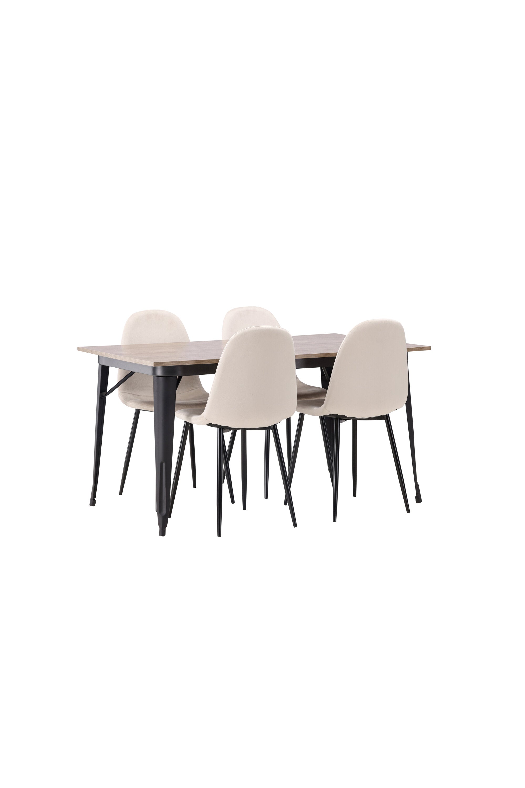 Tempe Esszimmerset + Polar 140cm/4St. in Beige, Schwarz präsentiert im Onlineshop von KAQTU Design AG. Esszimmerset ist von Venture Home