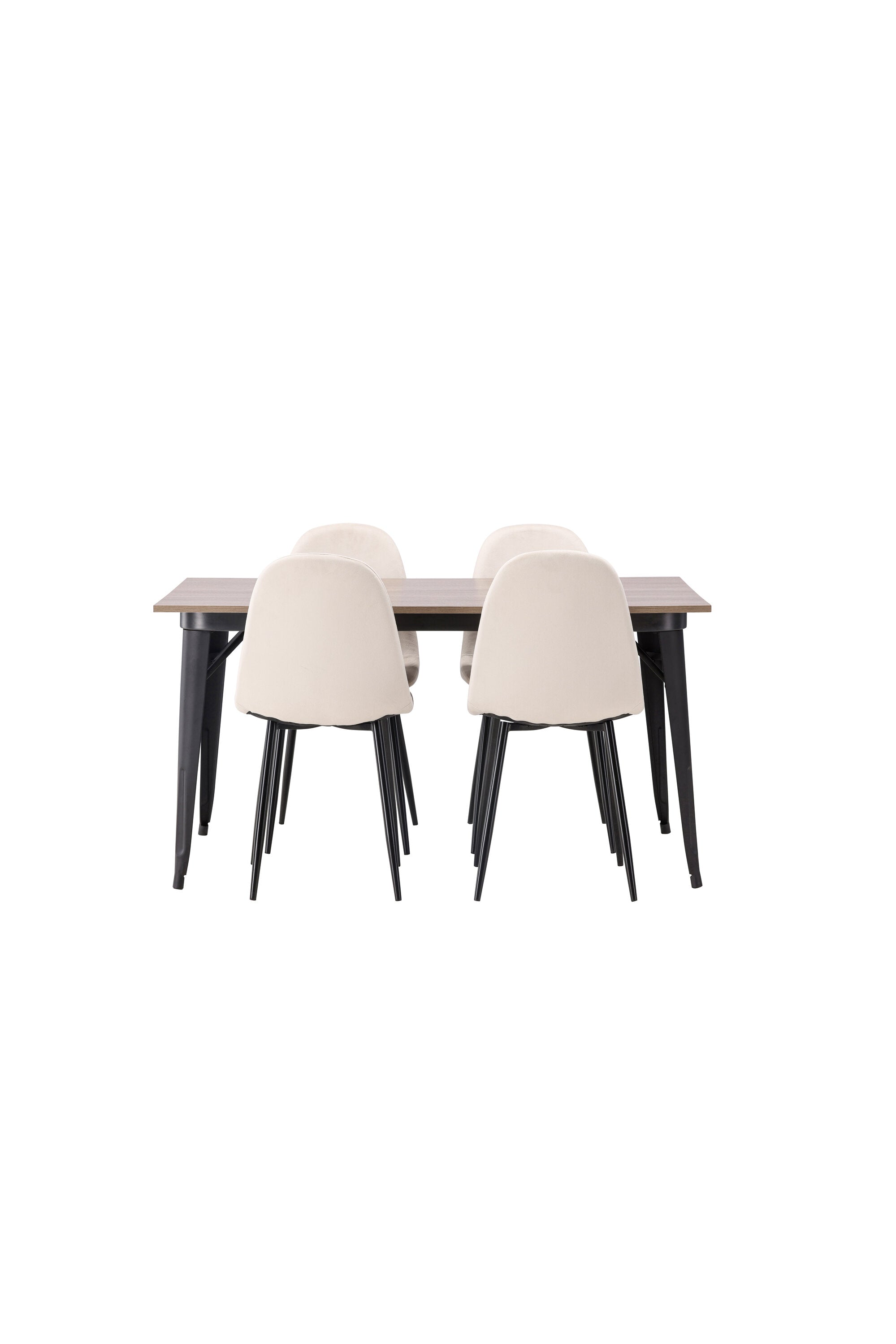 Tempe Esszimmerset + Polar 140cm/4St. in Beige, Schwarz präsentiert im Onlineshop von KAQTU Design AG. Esszimmerset ist von Venture Home
