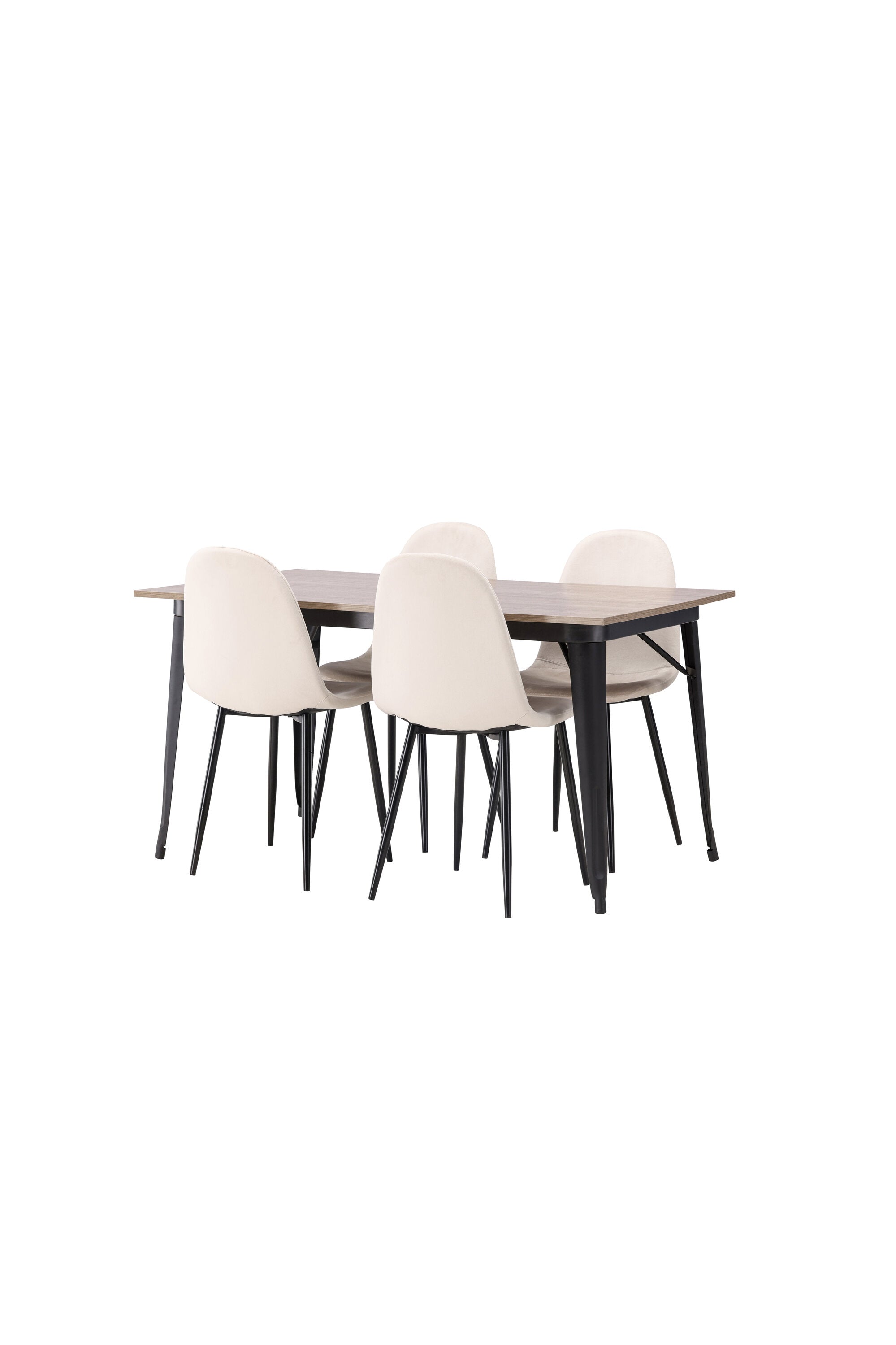 Tempe Esszimmerset + Polar 140cm/4St. in Beige, Schwarz präsentiert im Onlineshop von KAQTU Design AG. Esszimmerset ist von Venture Home