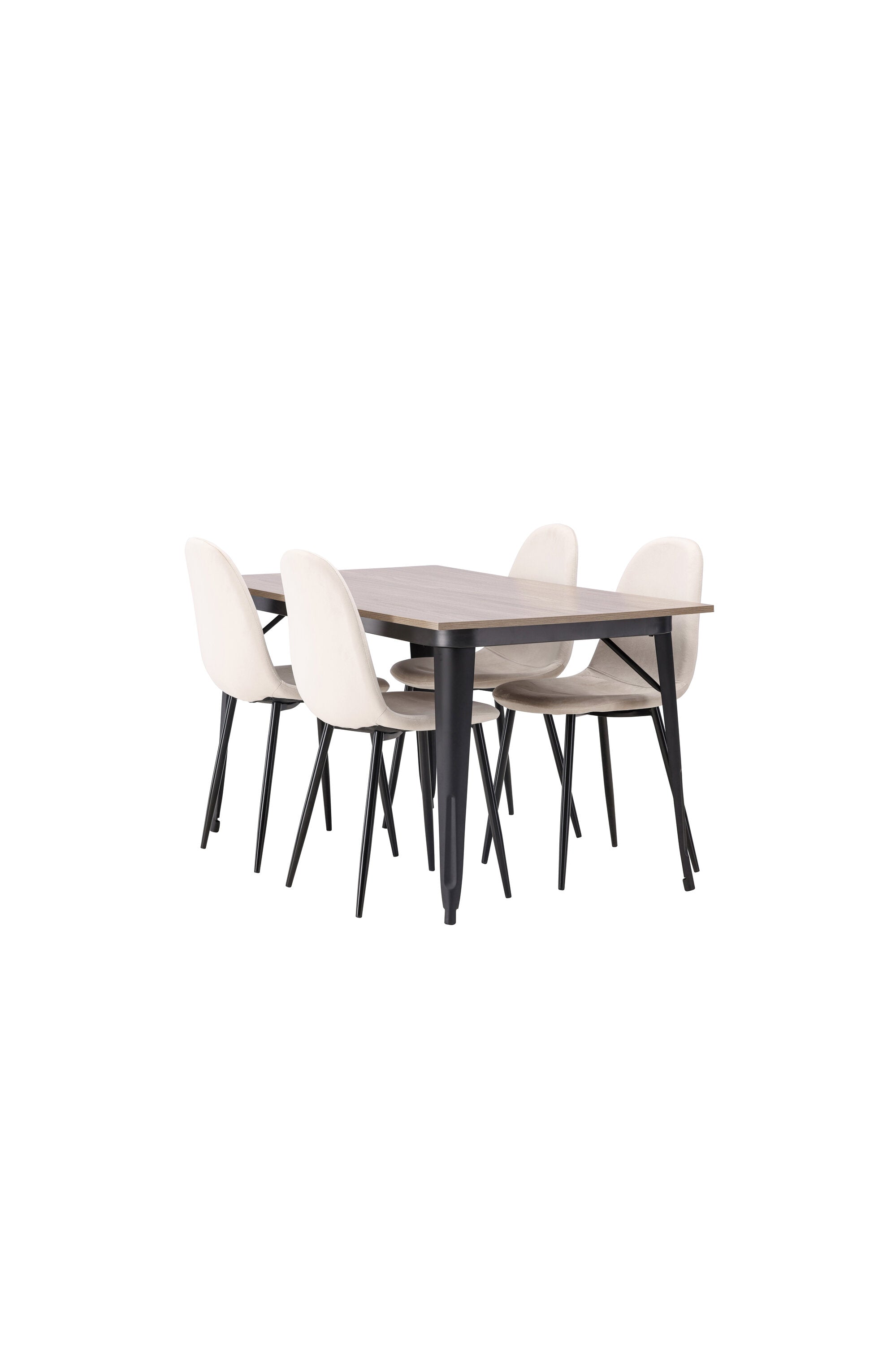 Tempe Esszimmerset + Polar 140cm/4St. in Beige, Schwarz präsentiert im Onlineshop von KAQTU Design AG. Esszimmerset ist von Venture Home