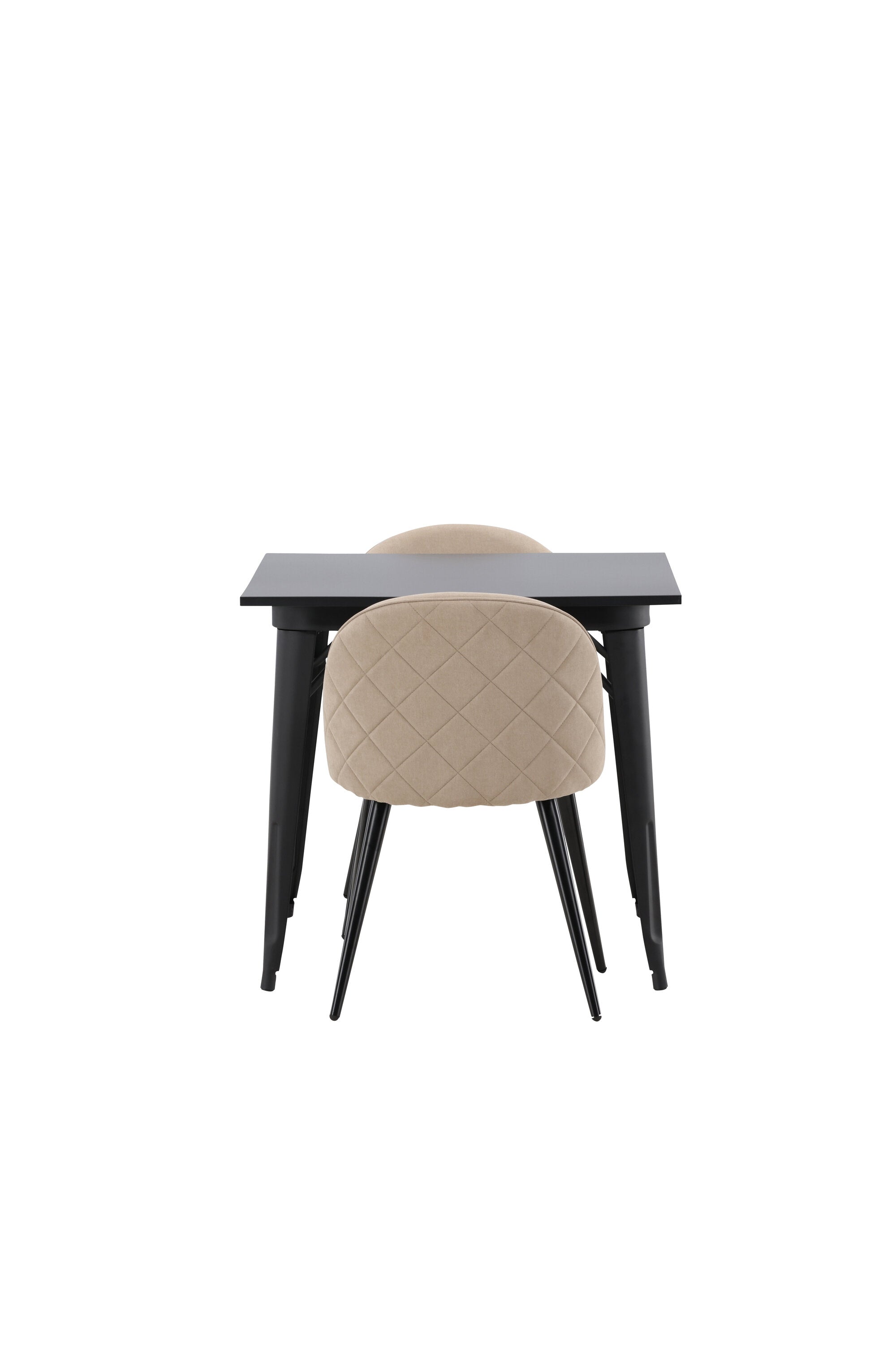 Tempe Esszimmerset + Velvet 80cm/2St. in Beige, Schwarz präsentiert im Onlineshop von KAQTU Design AG. Esszimmerset ist von Venture Home