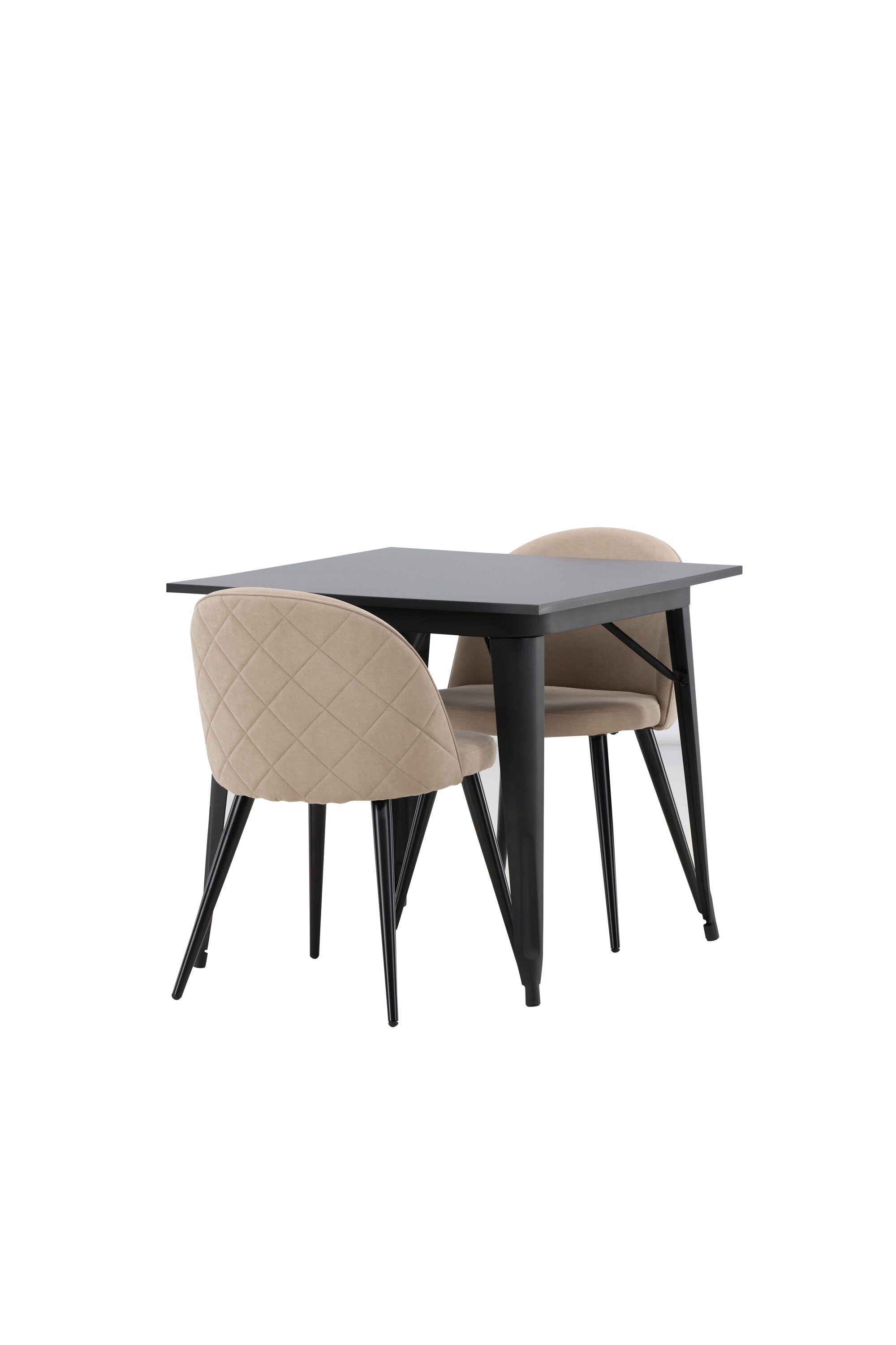 Tempe Esszimmerset + Velvet 80cm/2St. in Beige, Schwarz präsentiert im Onlineshop von KAQTU Design AG. Esszimmerset ist von Venture Home