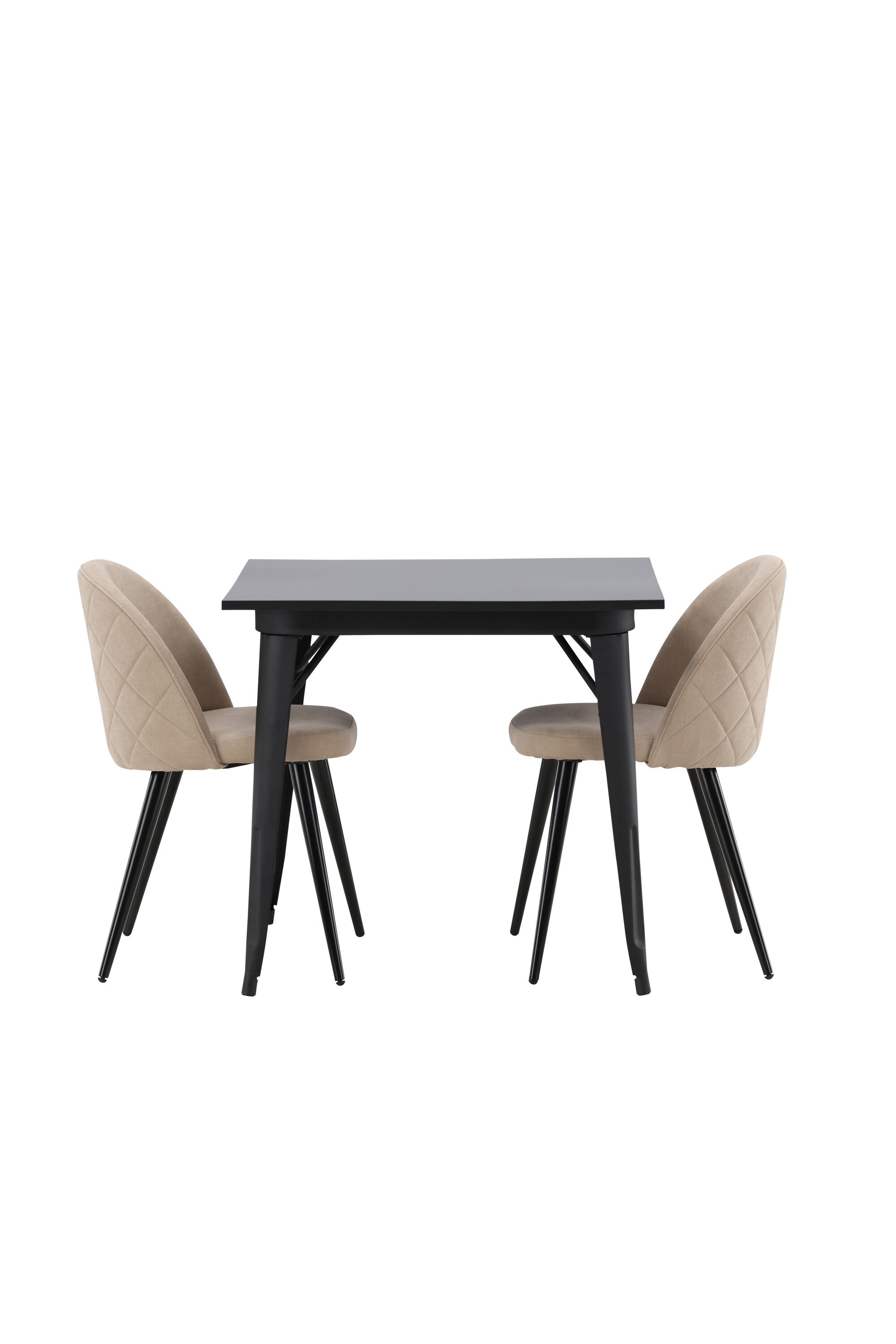 Tempe Esszimmerset + Velvet 80cm/2St. in Beige, Schwarz präsentiert im Onlineshop von KAQTU Design AG. Esszimmerset ist von Venture Home