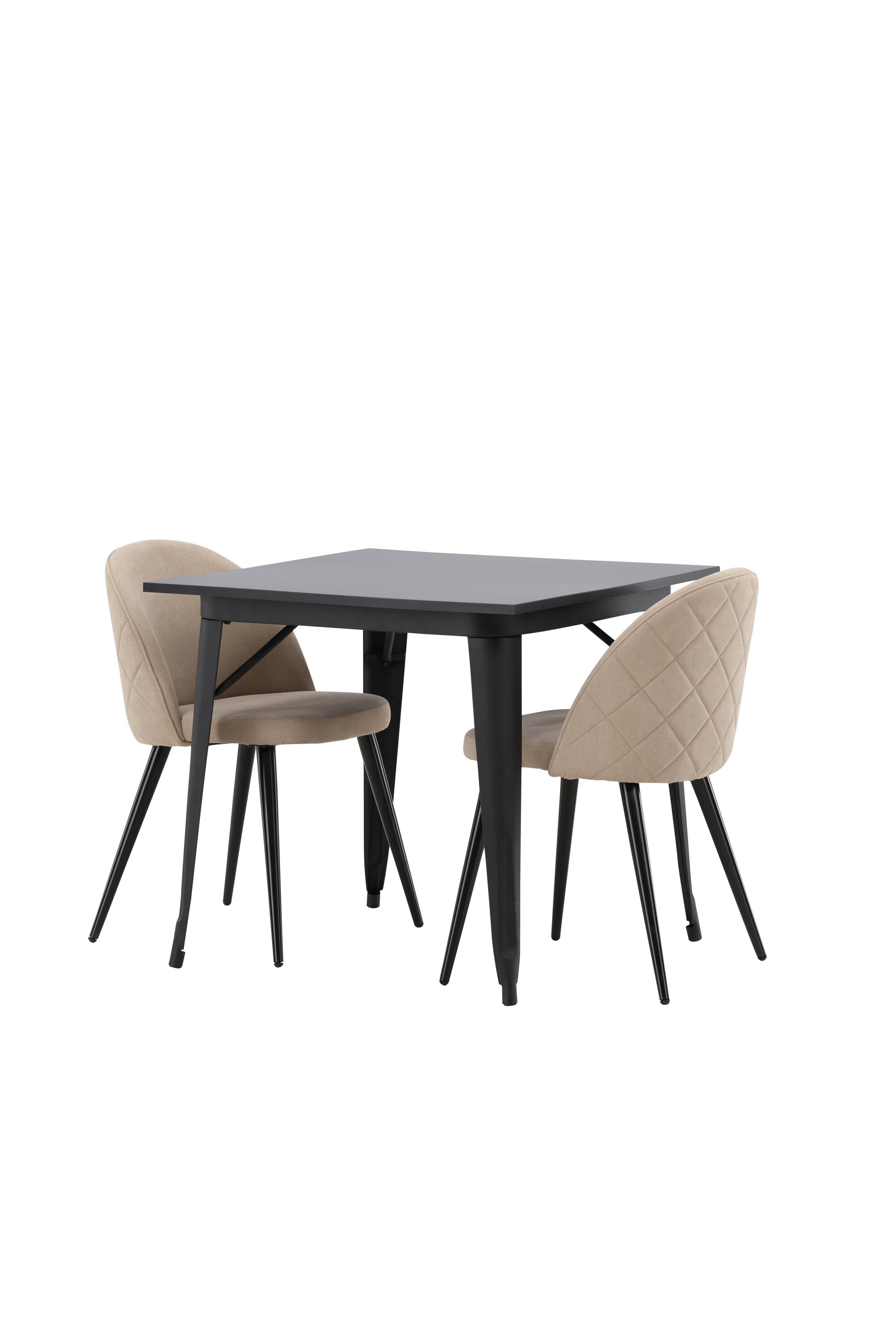 Tempe Esszimmerset + Velvet 80cm/2St. in Beige, Schwarz präsentiert im Onlineshop von KAQTU Design AG. Esszimmerset ist von Venture Home