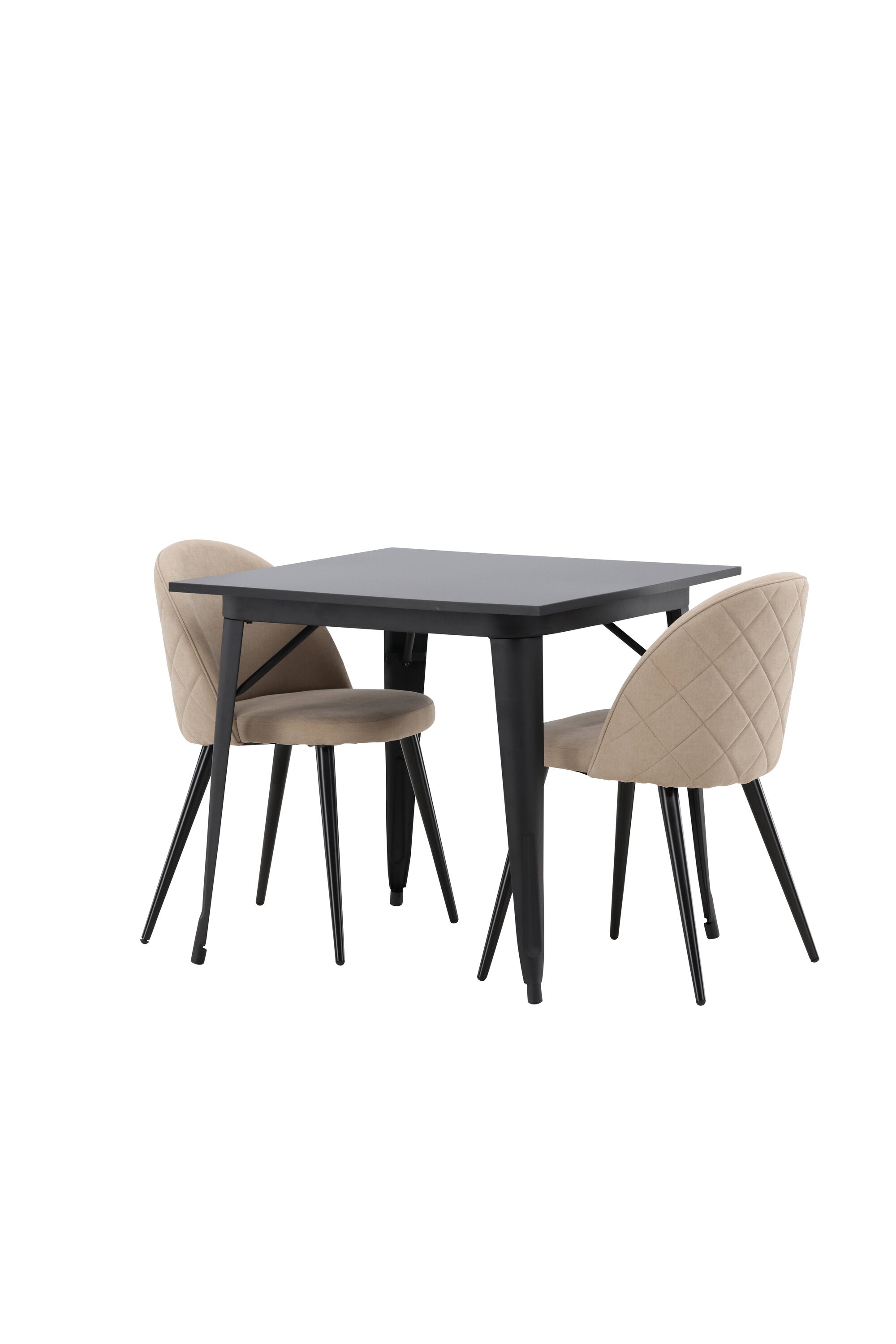 Tempe Esszimmerset + Velvet 80cm/2St. in Beige, Schwarz präsentiert im Onlineshop von KAQTU Design AG. Esszimmerset ist von Venture Home