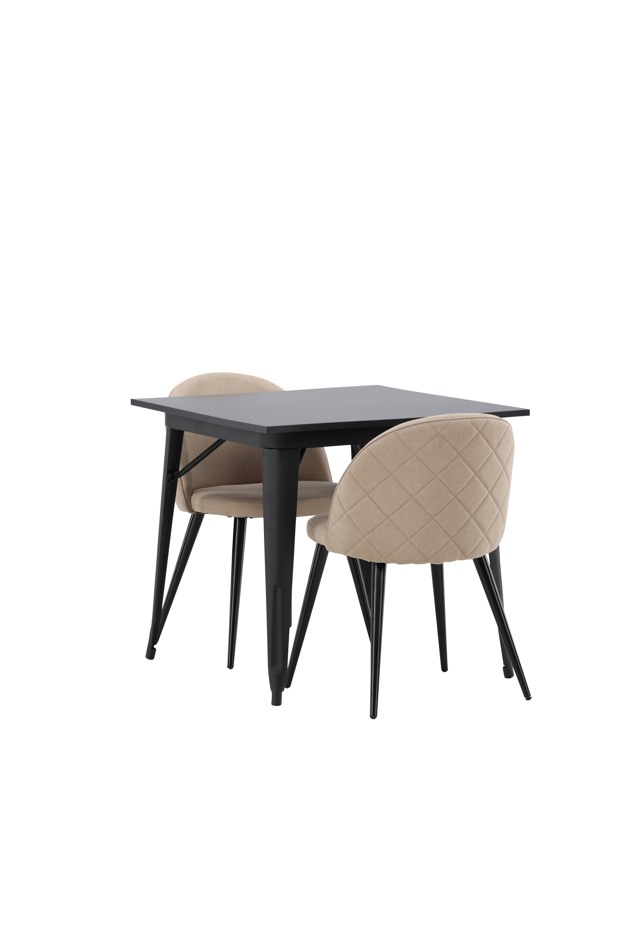 Tempe Esszimmerset + Velvet 80cm/2St. in Beige, Schwarz präsentiert im Onlineshop von KAQTU Design AG. Esszimmerset ist von Venture Home