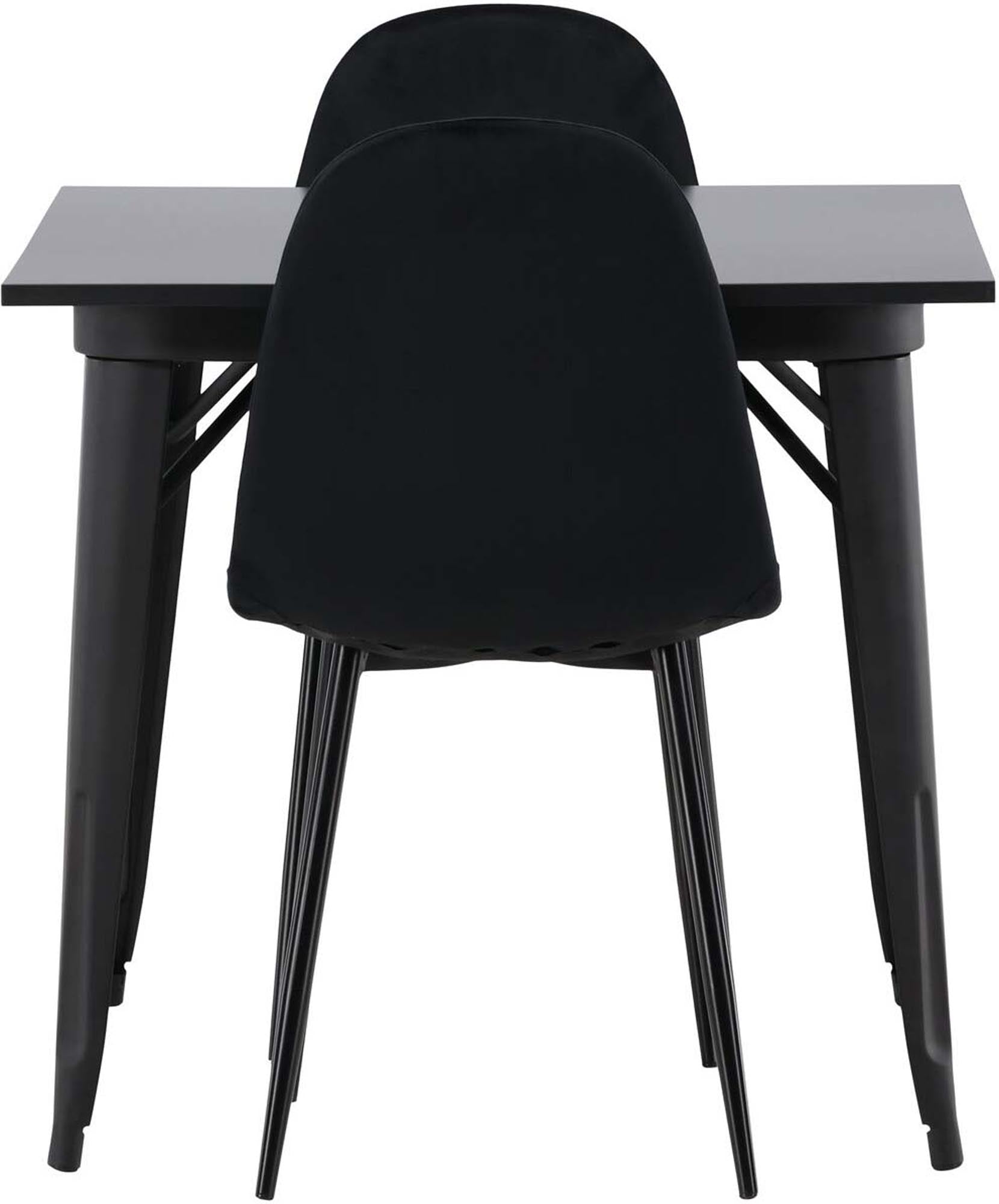 Stilvolles Esszimmerset Tempe mit 80cm Tisch und bequemen Polar-Stühlen. Ideal für gemütliche Abende und kleine Essbereiche.