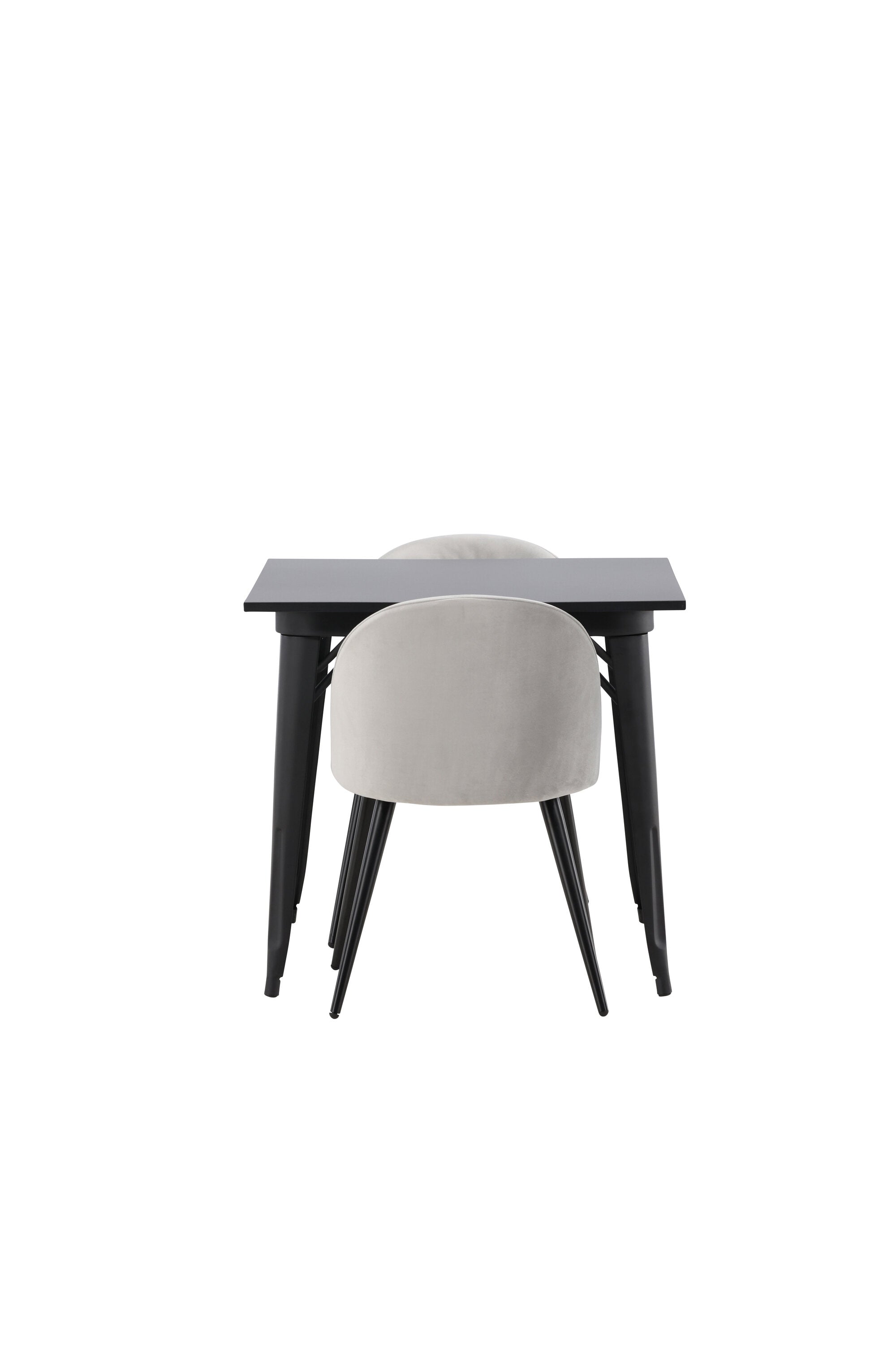 Tempe Esszimmerset + Velvet 80cm/2St. in Schwarzgrau präsentiert im Onlineshop von KAQTU Design AG. Esszimmerset ist von Venture Home