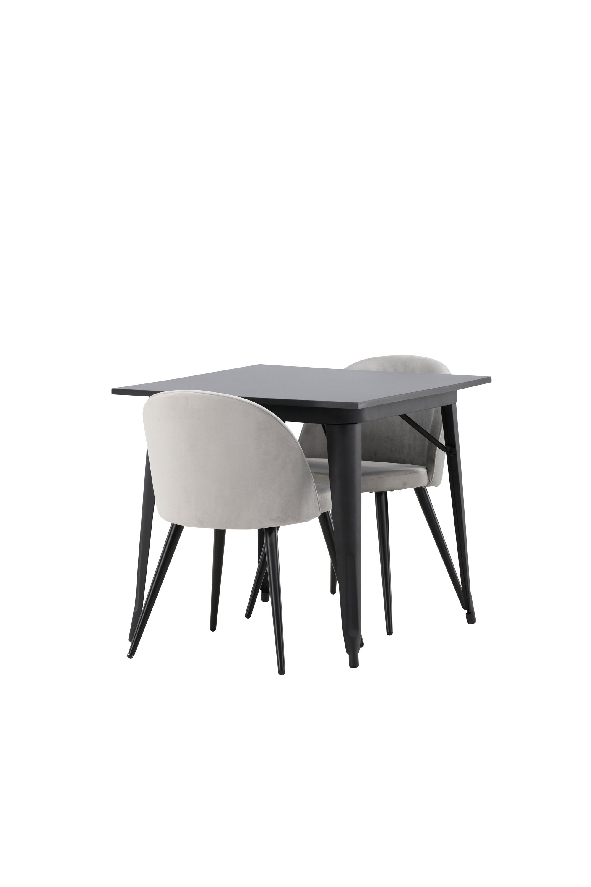 Tempe Esszimmerset + Velvet 80cm/2St. in Schwarzgrau präsentiert im Onlineshop von KAQTU Design AG. Esszimmerset ist von Venture Home