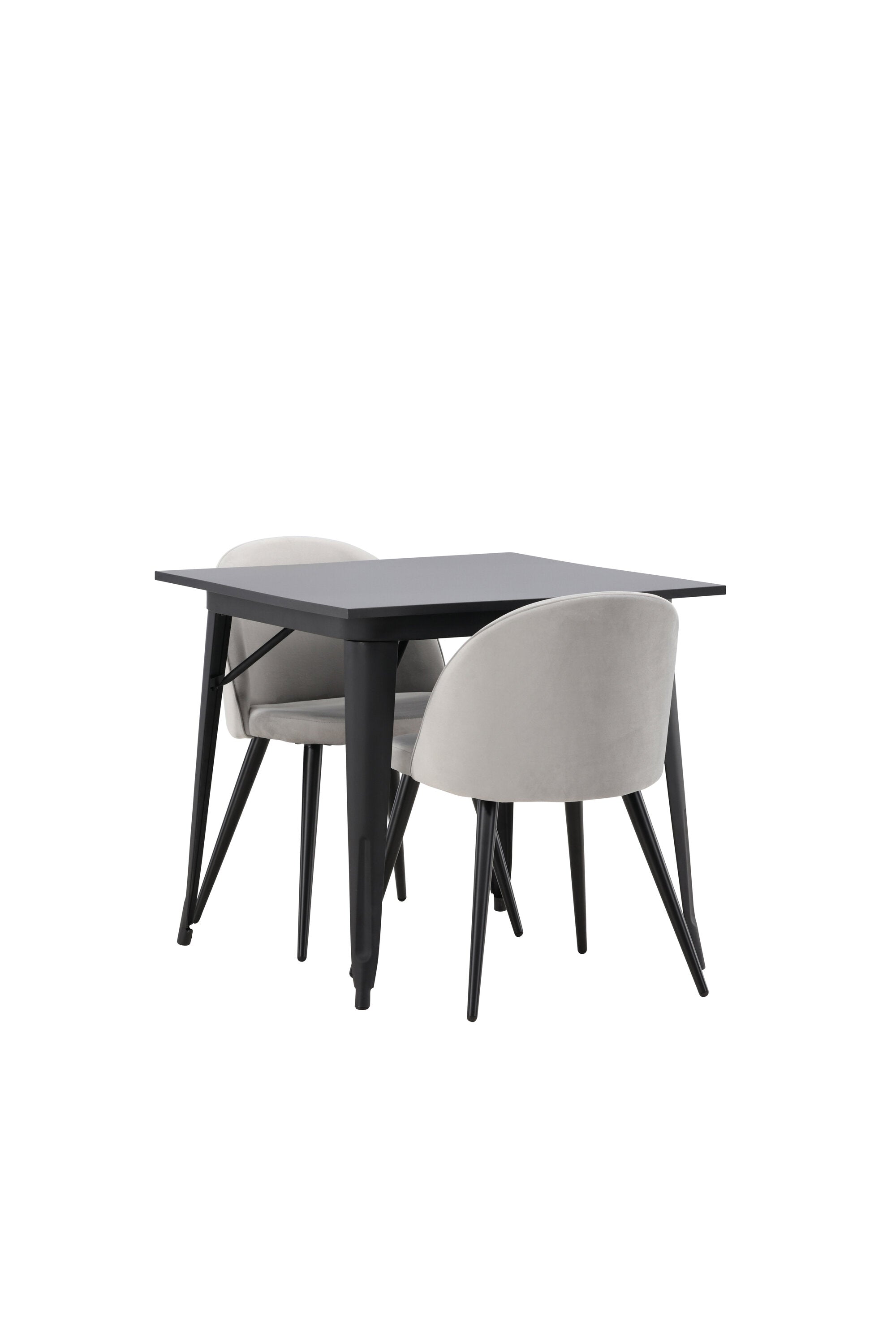 Tempe Esszimmerset + Velvet 80cm/2St. in Schwarzgrau präsentiert im Onlineshop von KAQTU Design AG. Esszimmerset ist von Venture Home