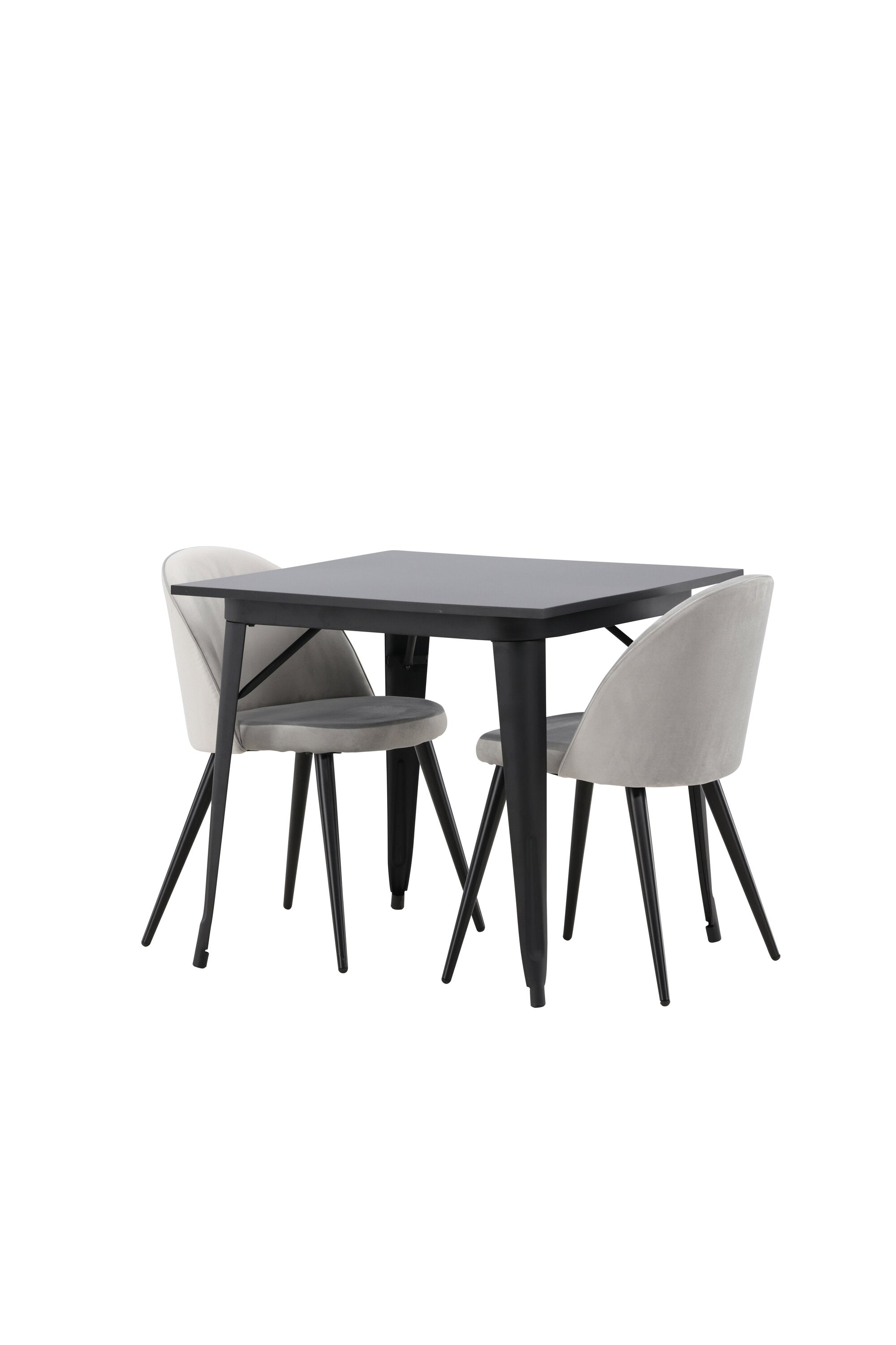 Tempe Esszimmerset + Velvet 80cm/2St. in Schwarzgrau präsentiert im Onlineshop von KAQTU Design AG. Esszimmerset ist von Venture Home
