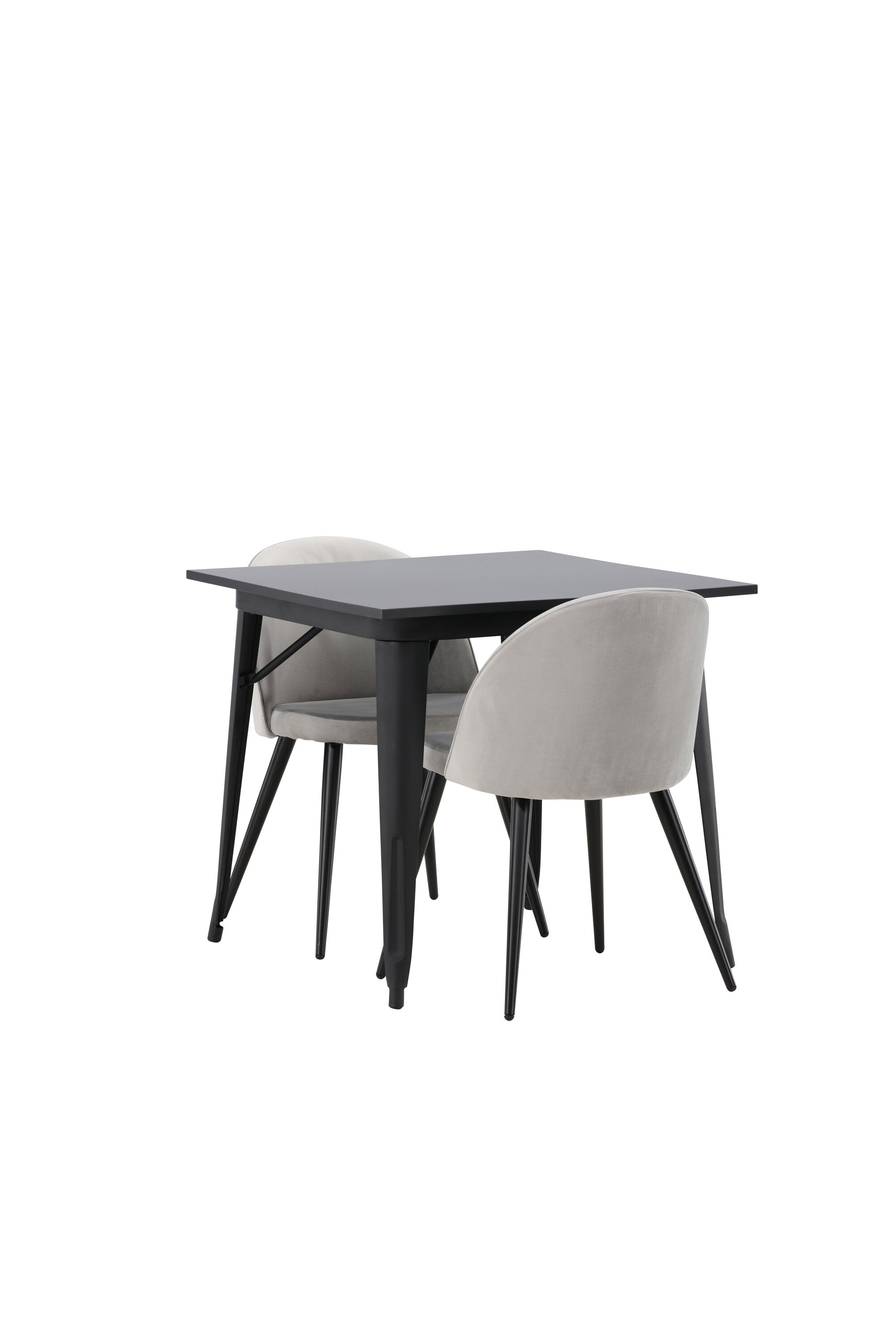 Tempe Esszimmerset + Velvet 80cm/2St. in Schwarzgrau präsentiert im Onlineshop von KAQTU Design AG. Esszimmerset ist von Venture Home