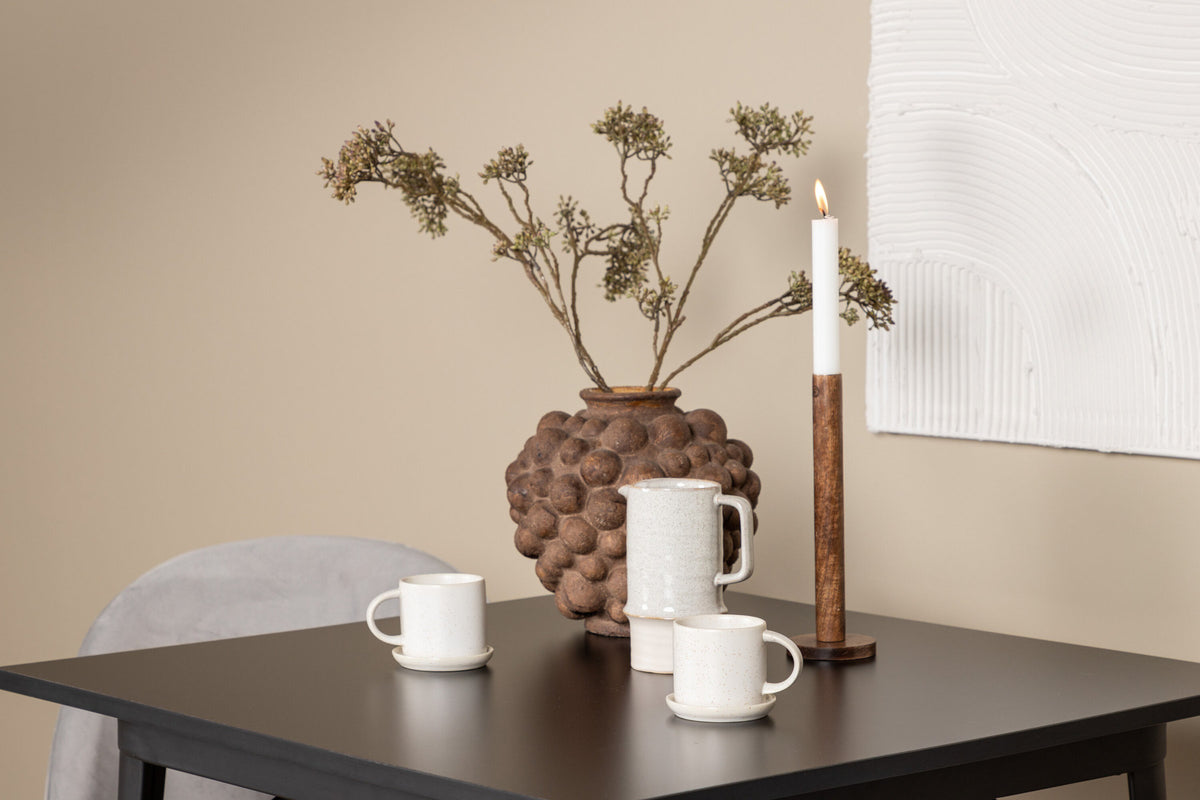 Tempe Esszimmerset + Velvet 80cm/2St. in Schwarzgrau präsentiert im Onlineshop von KAQTU Design AG. Esszimmerset ist von Venture Home