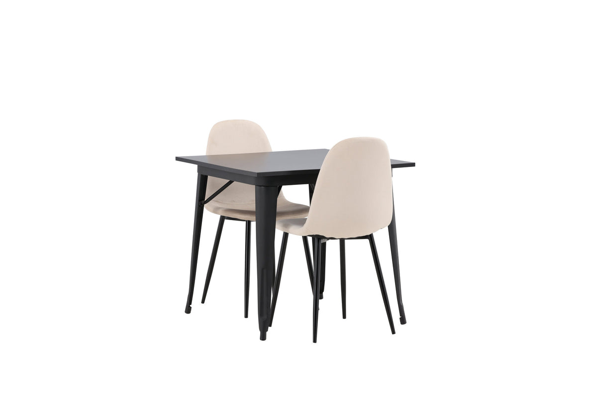 Tempe Esszimmerset + Polar 80cm/2St. in Beige, Schwarz präsentiert im Onlineshop von KAQTU Design AG. Esszimmerset ist von Venture Home