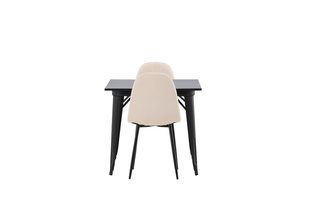 Tempe Esszimmerset + Polar 80cm/2St. in Beige, Schwarz präsentiert im Onlineshop von KAQTU Design AG. Esszimmerset ist von Venture Home