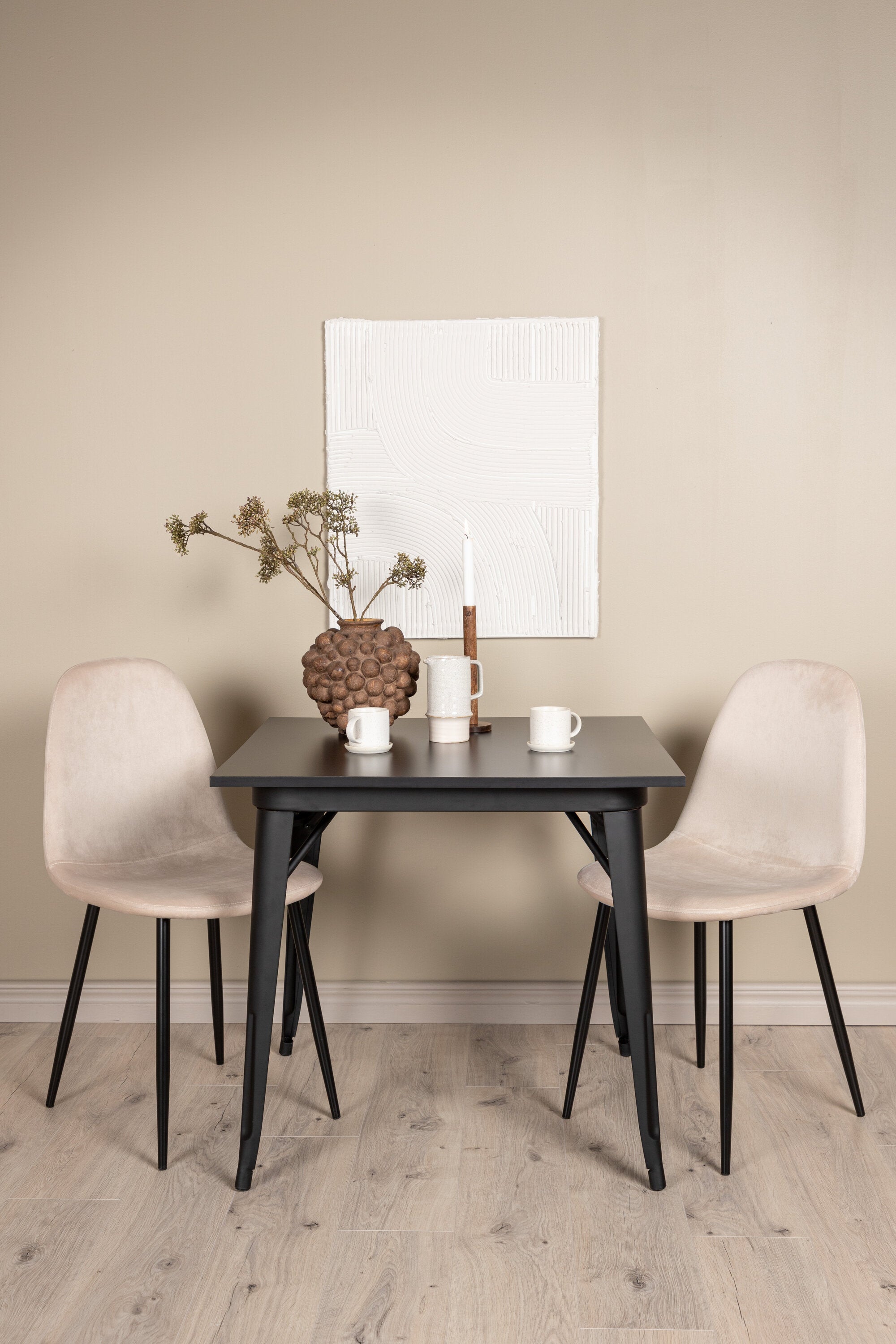 Tempe Esszimmerset + Polar 80cm/2St. in Beige, Schwarz präsentiert im Onlineshop von KAQTU Design AG. Esszimmerset ist von Venture Home