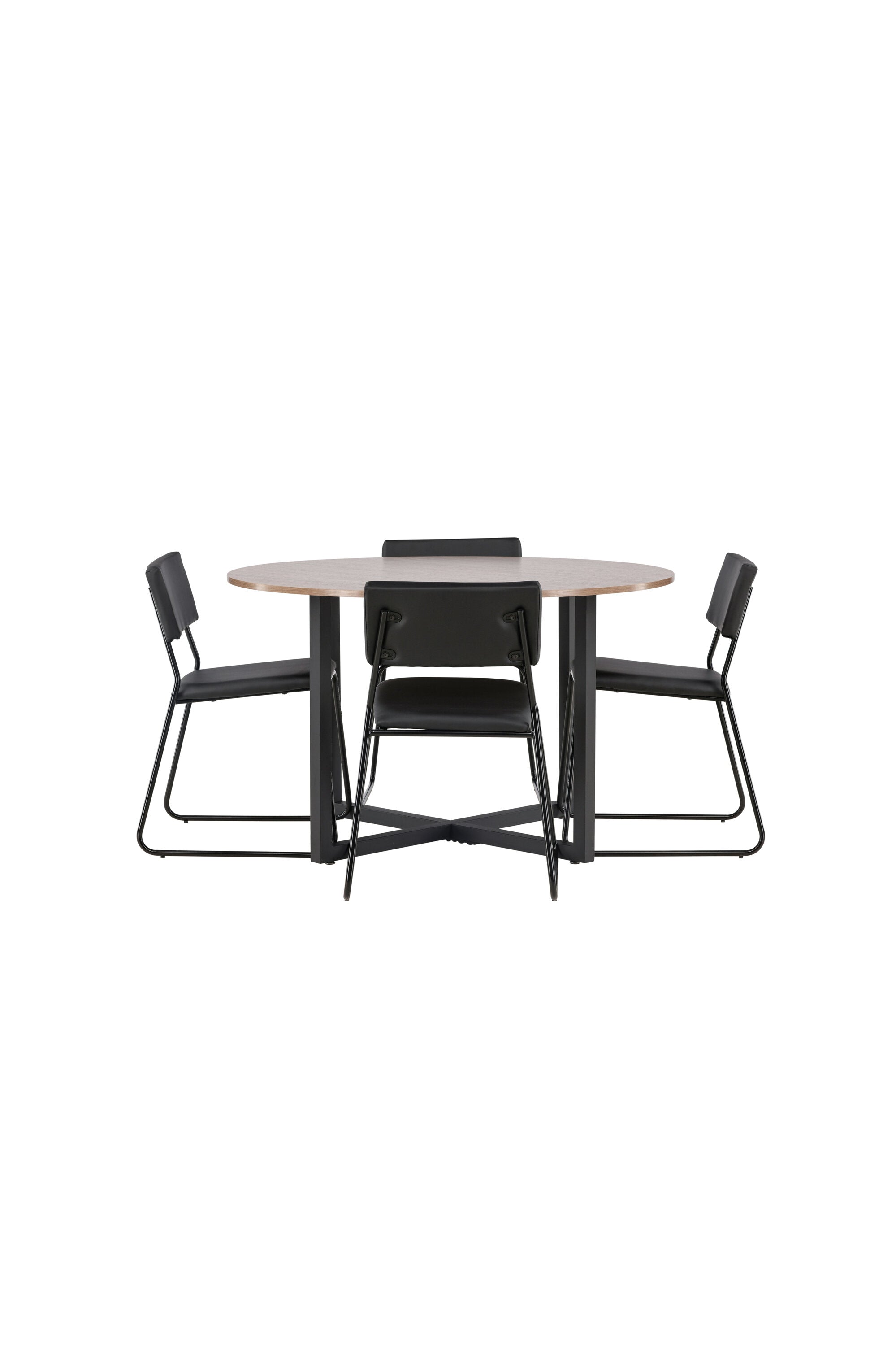 Durango Esszimmerset + Kenth ⌀120cm/4St. in Schwarz präsentiert im Onlineshop von KAQTU Design AG. Esszimmerset ist von Venture Home