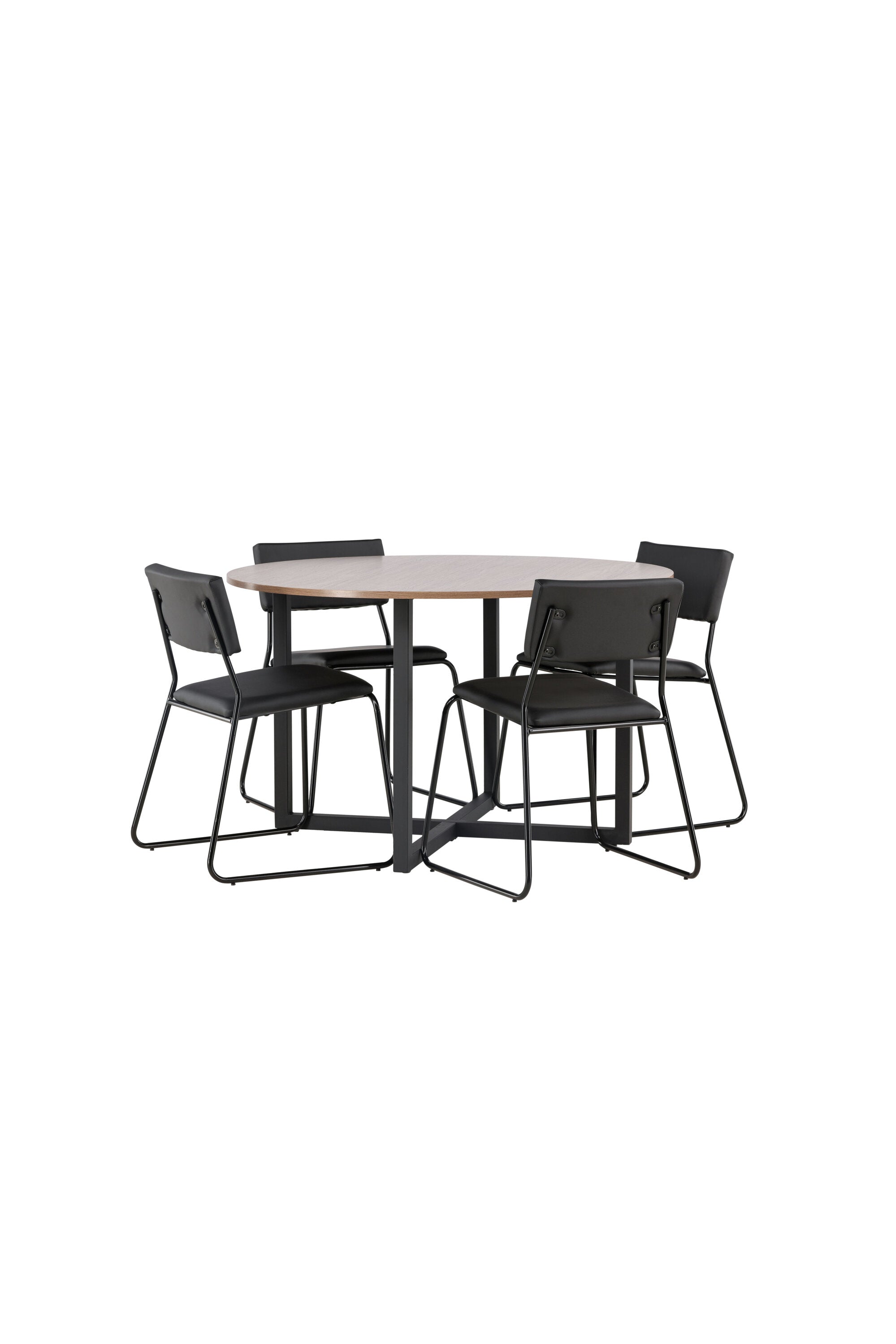 Durango Esszimmerset + Kenth ⌀120cm/4St. in Schwarz präsentiert im Onlineshop von KAQTU Design AG. Esszimmerset ist von Venture Home