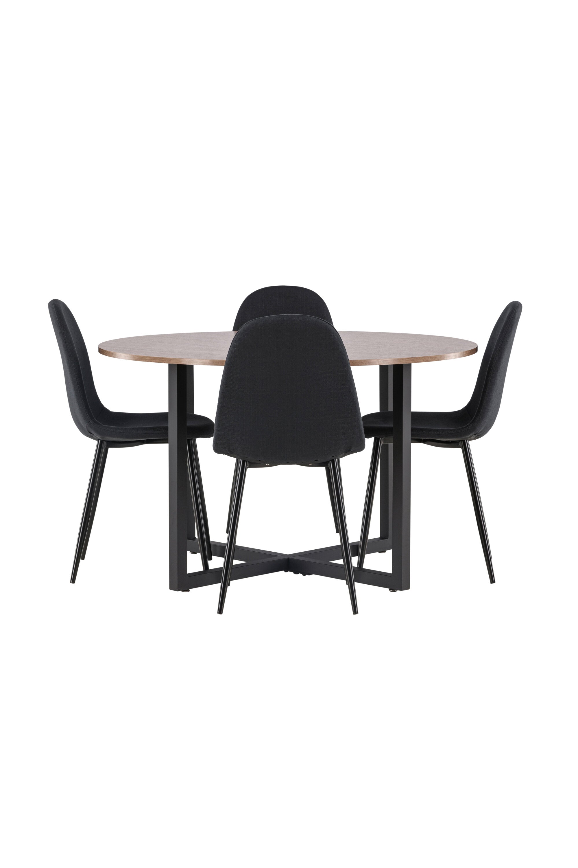 Durango Esszimmerset + Polar ⌀120cm/4St. in Schwarz präsentiert im Onlineshop von KAQTU Design AG. Esszimmerset ist von Venture Home