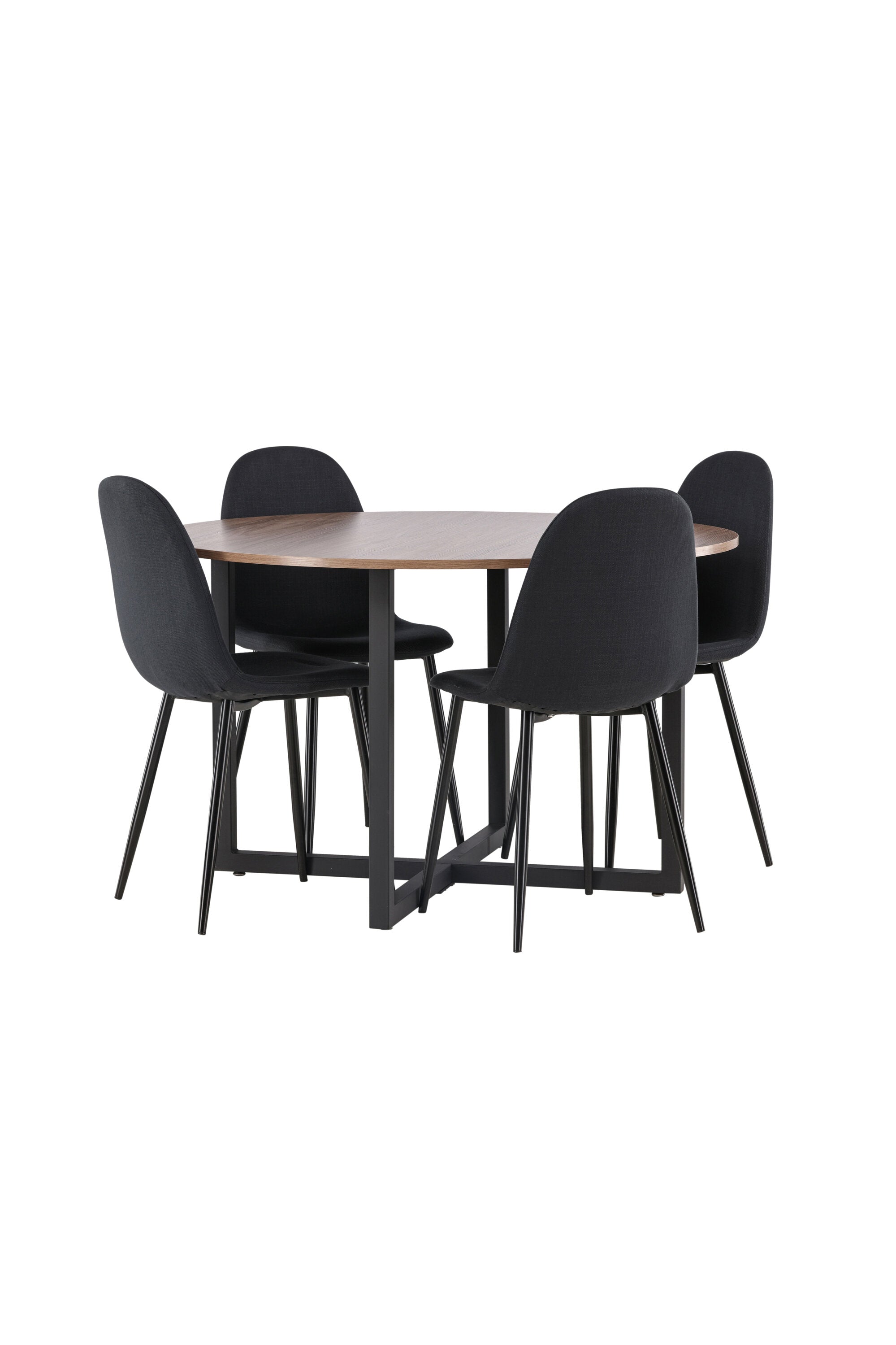 Durango Esszimmerset + Polar ⌀120cm/4St. in Schwarz präsentiert im Onlineshop von KAQTU Design AG. Esszimmerset ist von Venture Home