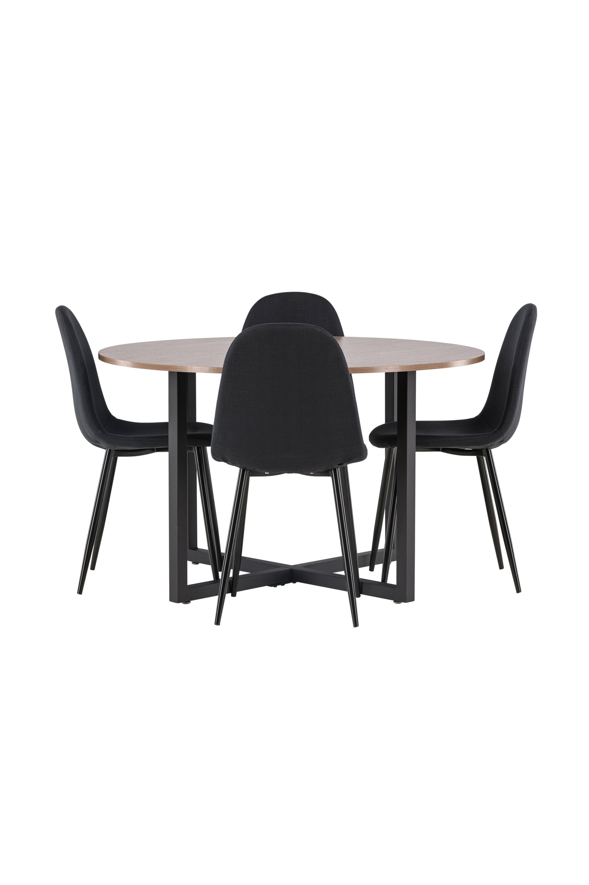 Durango Esszimmerset + Polar ⌀120cm/4St. in Schwarz präsentiert im Onlineshop von KAQTU Design AG. Esszimmerset ist von Venture Home