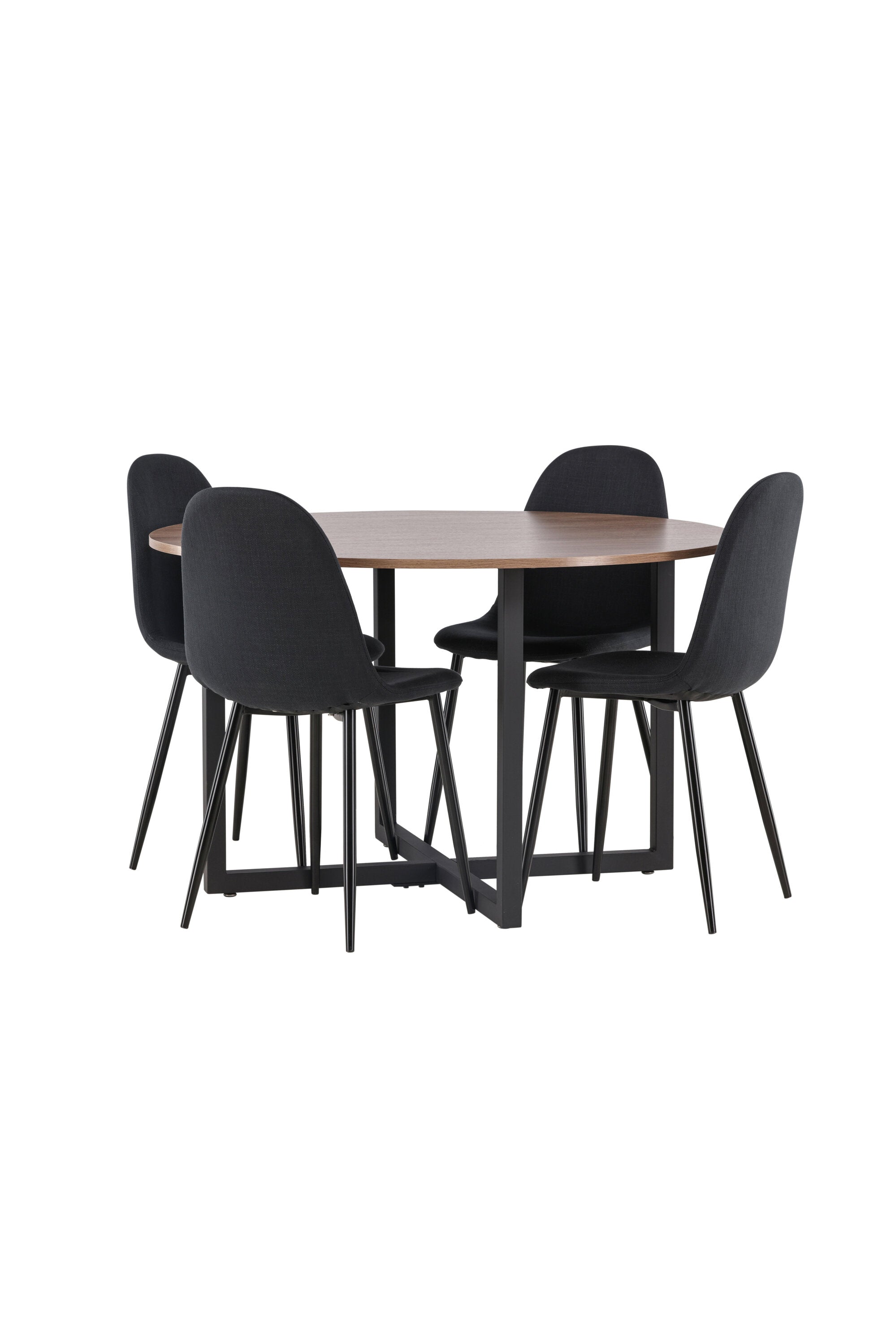 Durango Esszimmerset + Polar ⌀120cm/4St. in Schwarz präsentiert im Onlineshop von KAQTU Design AG. Esszimmerset ist von Venture Home