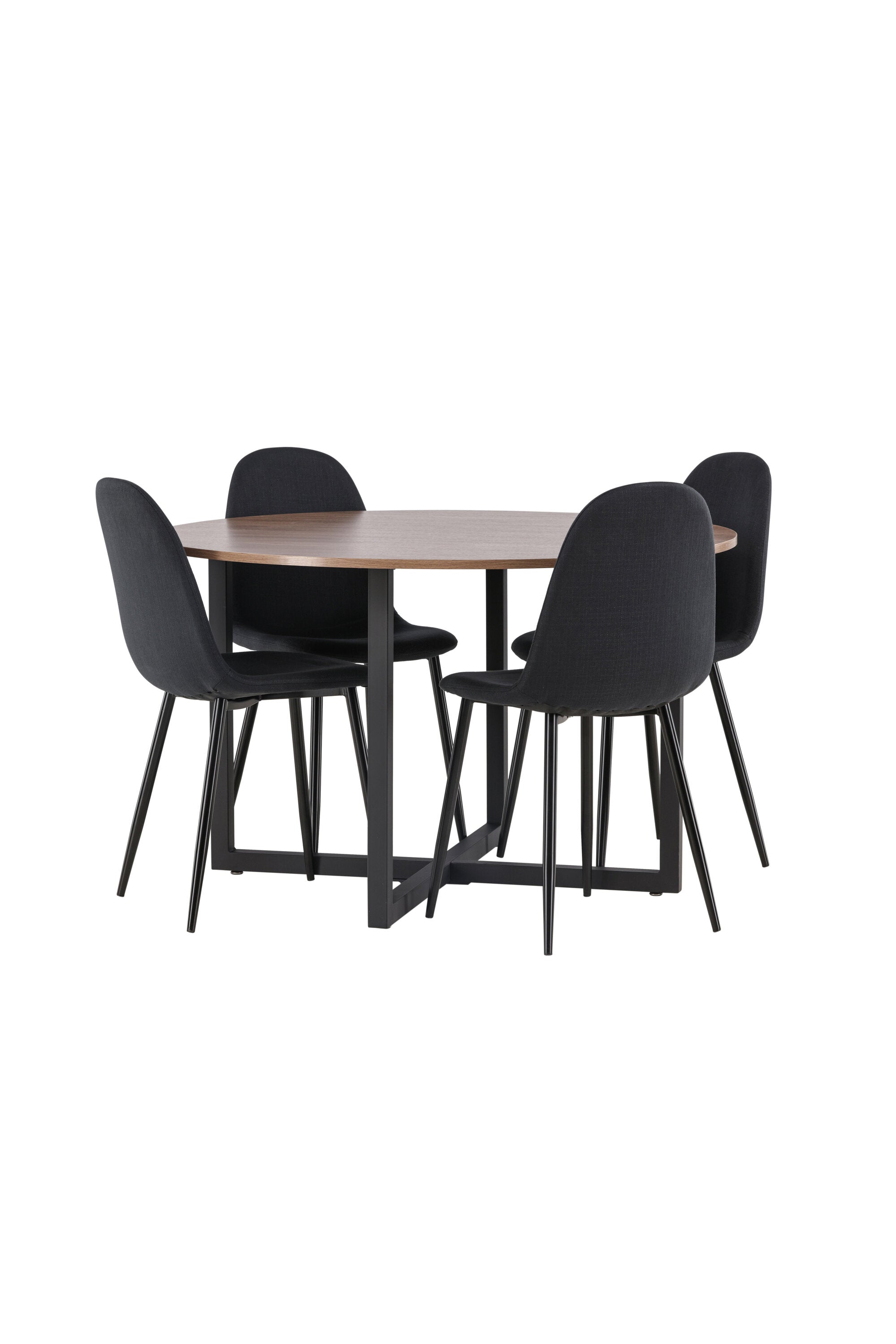 Durango Esszimmerset + Polar ⌀120cm/4St. in Schwarz präsentiert im Onlineshop von KAQTU Design AG. Esszimmerset ist von Venture Home
