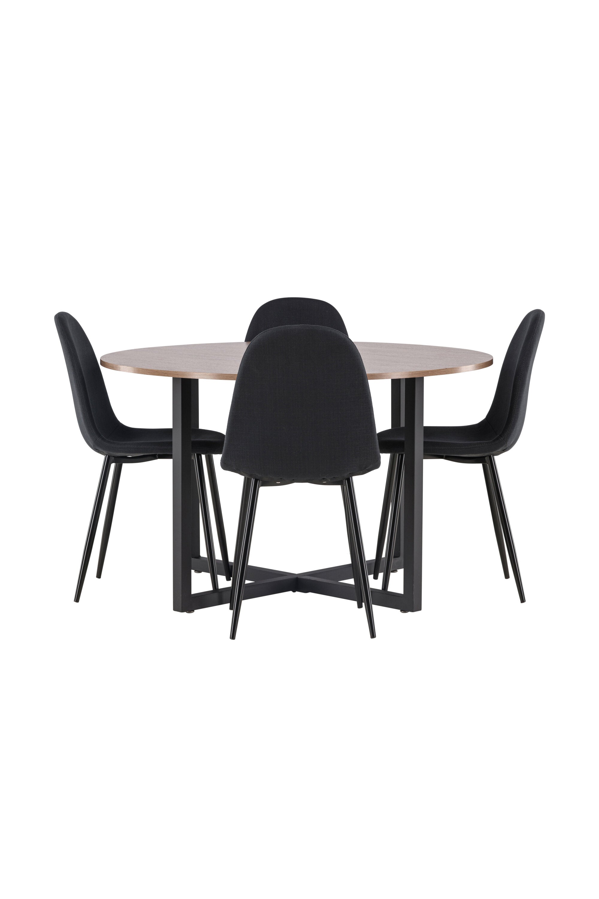 Durango Esszimmerset + Polar ⌀120cm/4St. in Schwarz präsentiert im Onlineshop von KAQTU Design AG. Esszimmerset ist von Venture Home