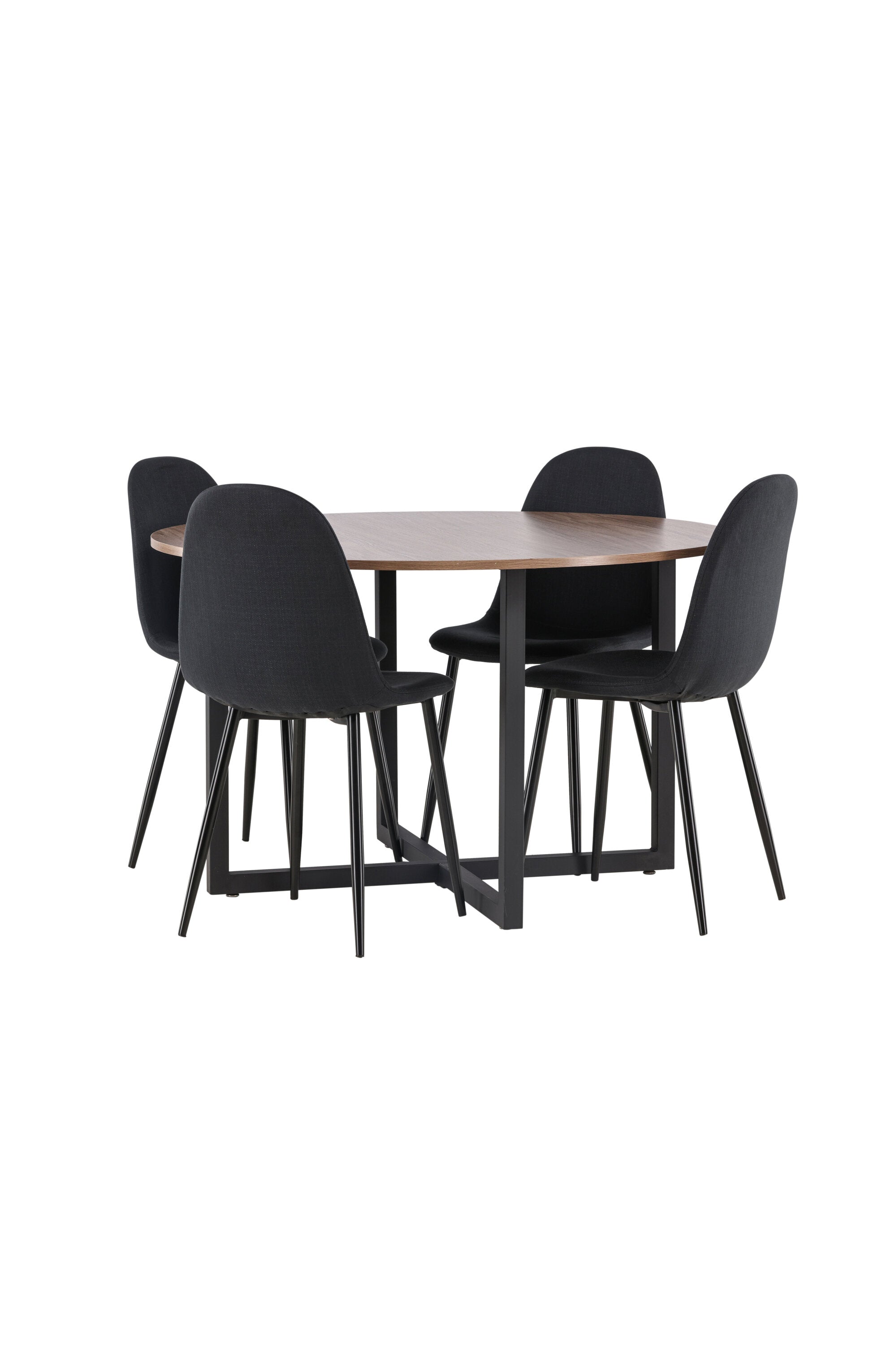 Durango Esszimmerset + Polar ⌀120cm/4St. in Schwarz präsentiert im Onlineshop von KAQTU Design AG. Esszimmerset ist von Venture Home