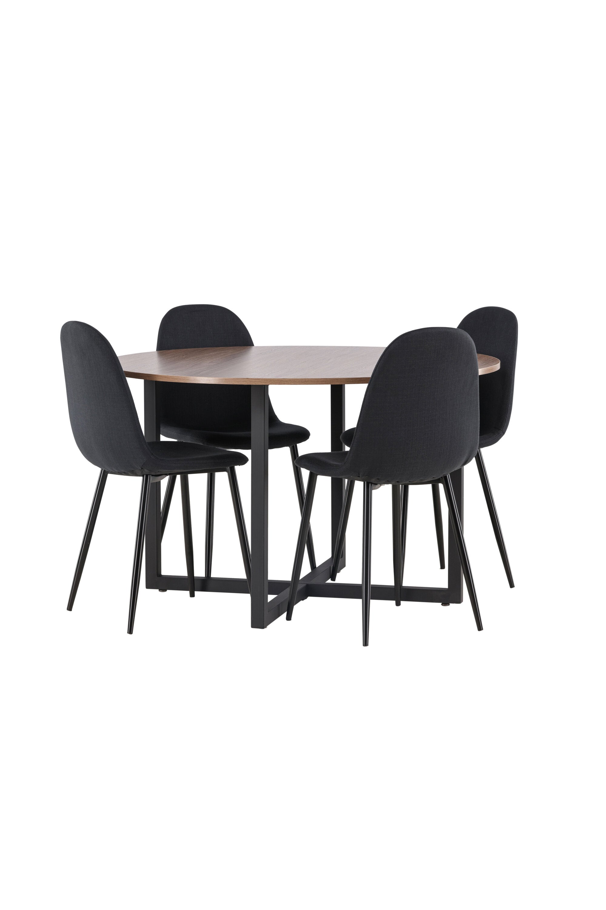 Durango Esszimmerset + Polar ⌀120cm/4St. in Schwarz präsentiert im Onlineshop von KAQTU Design AG. Esszimmerset ist von Venture Home