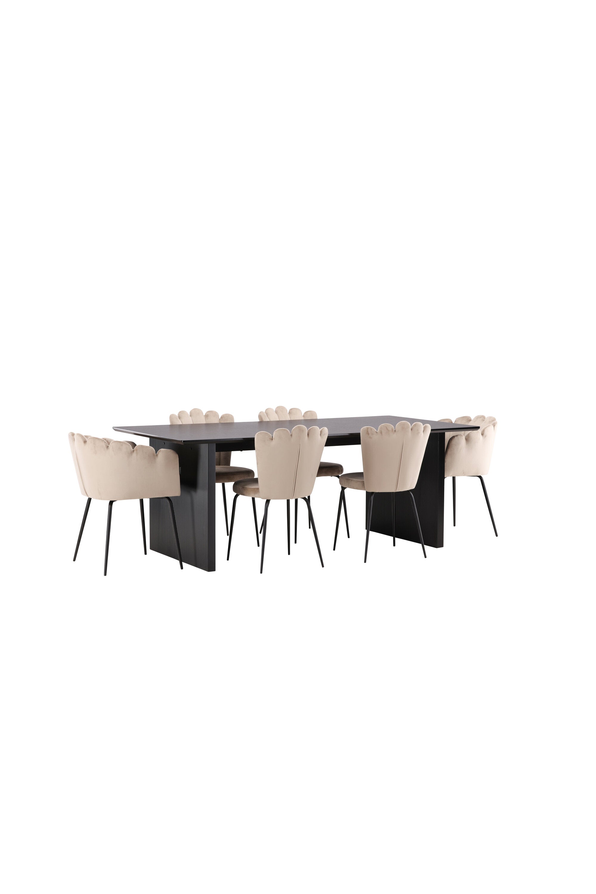 Vail Esszimmerset 200cm/4St. in Beige präsentiert im Onlineshop von KAQTU Design AG. Esszimmerset ist von Venture Home