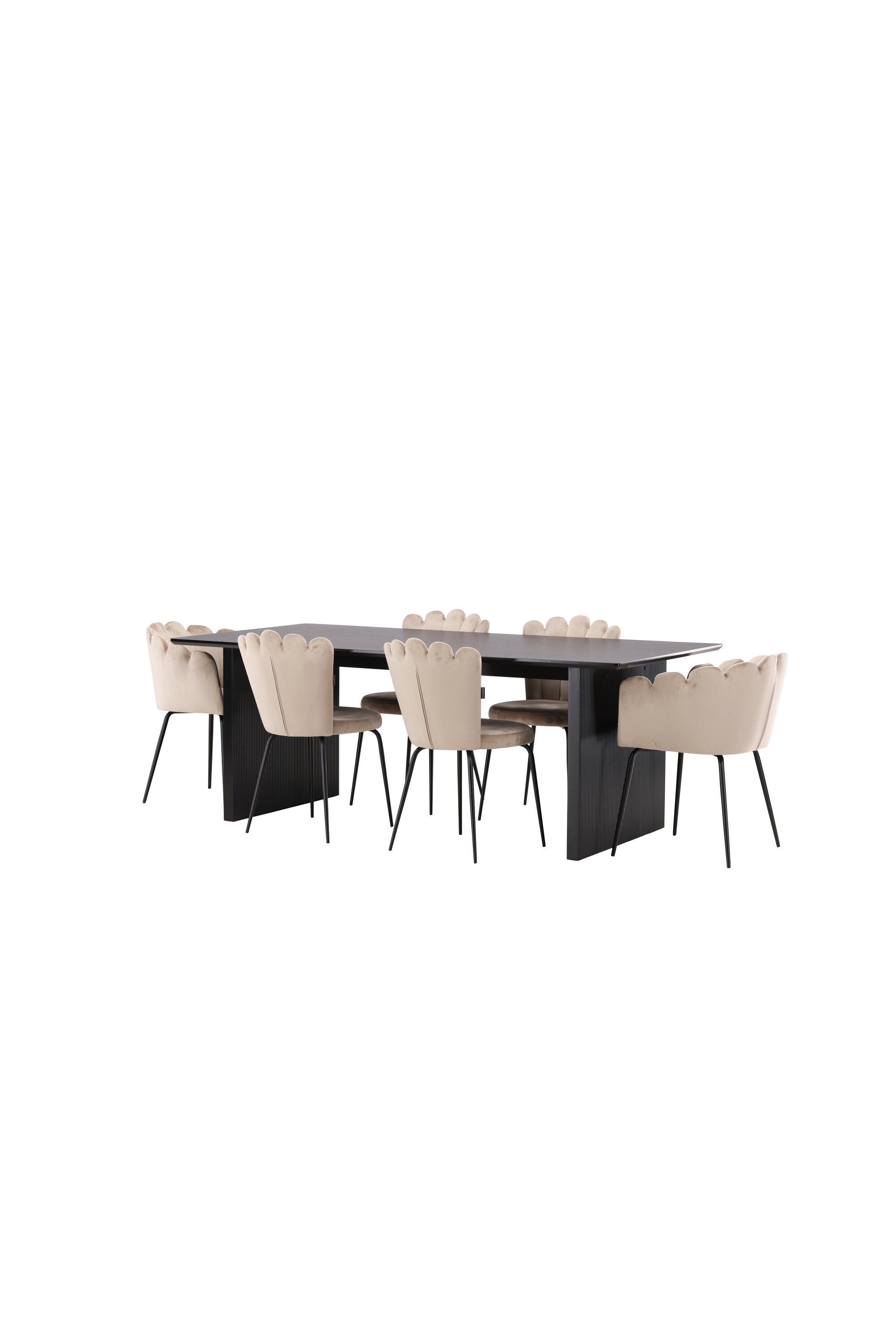 Vail Esszimmerset 200cm/4St. in Beige präsentiert im Onlineshop von KAQTU Design AG. Esszimmerset ist von Venture Home