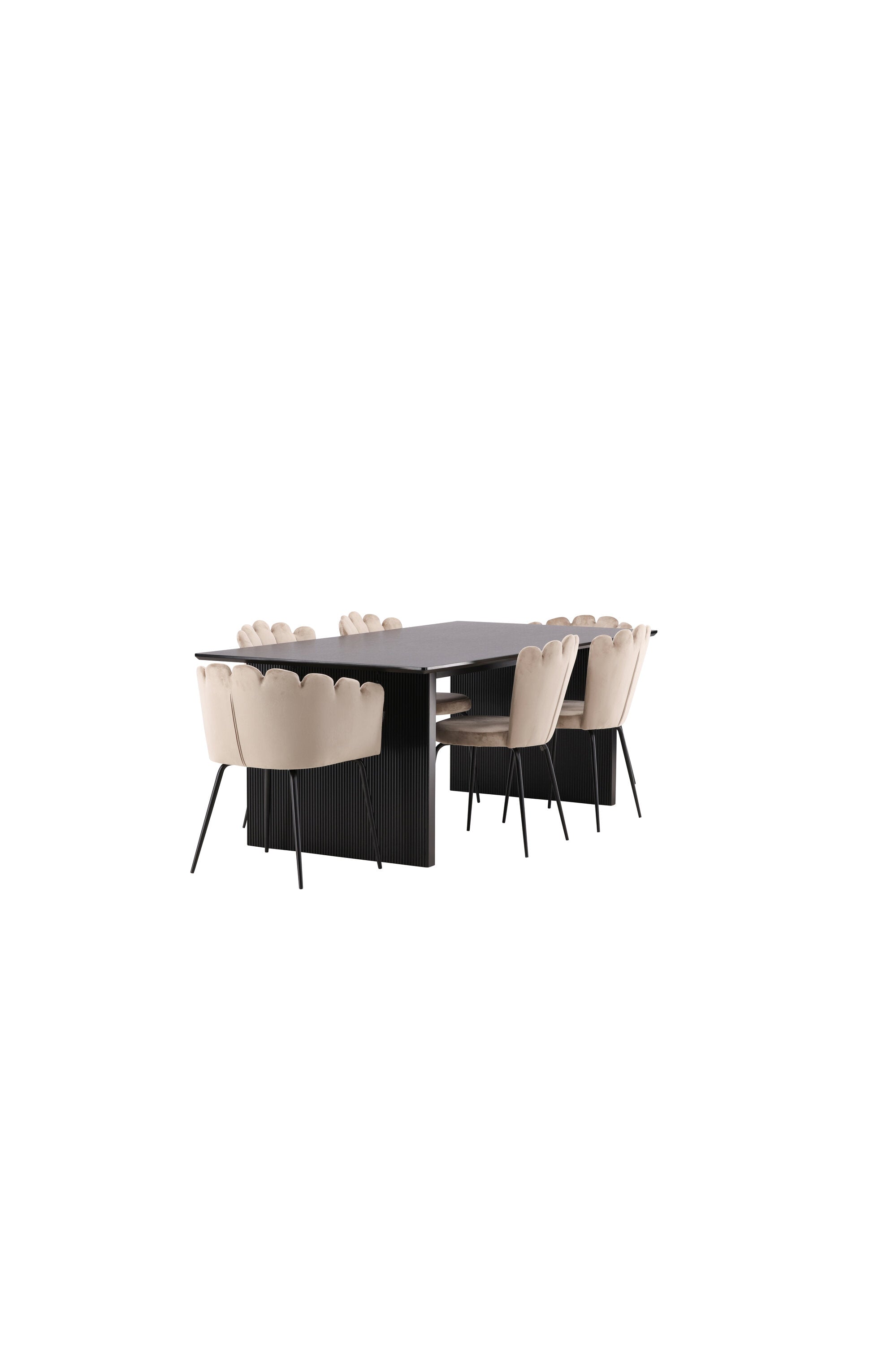 Vail Esszimmerset 200cm/4St. in Beige präsentiert im Onlineshop von KAQTU Design AG. Esszimmerset ist von Venture Home