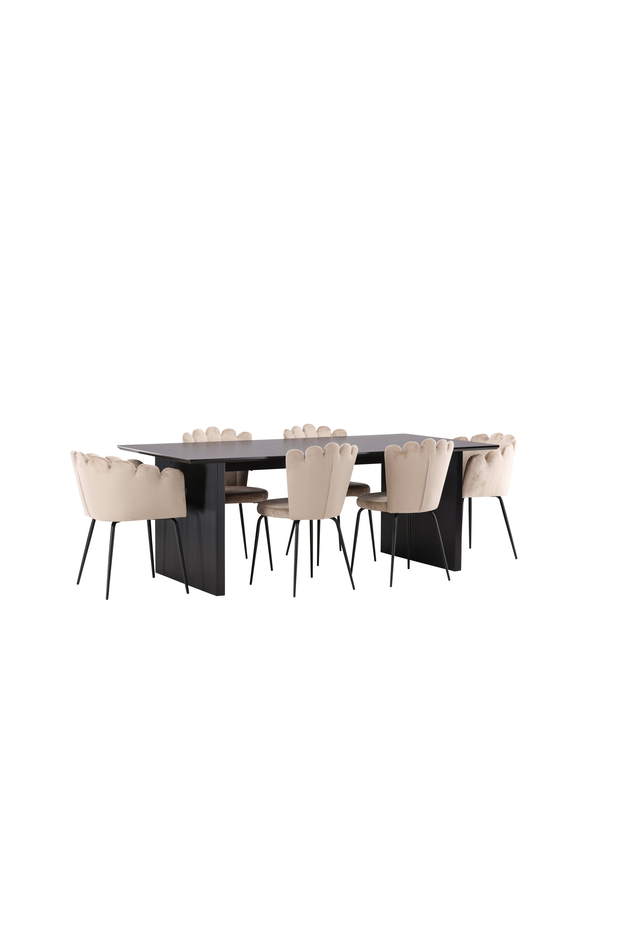 Vail Esszimmerset 200cm/4St. in Beige präsentiert im Onlineshop von KAQTU Design AG. Esszimmerset ist von Venture Home
