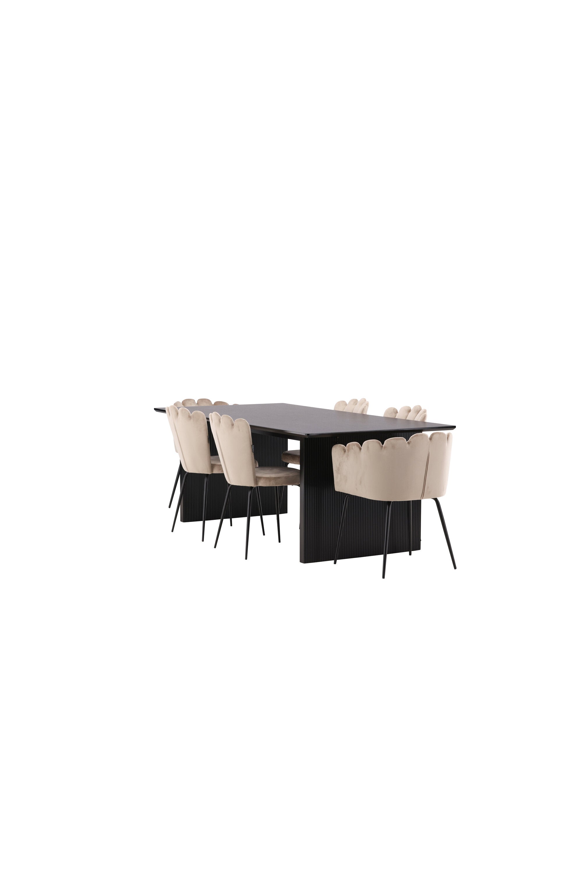 Vail Esszimmerset 200cm/4St. in Beige präsentiert im Onlineshop von KAQTU Design AG. Esszimmerset ist von Venture Home