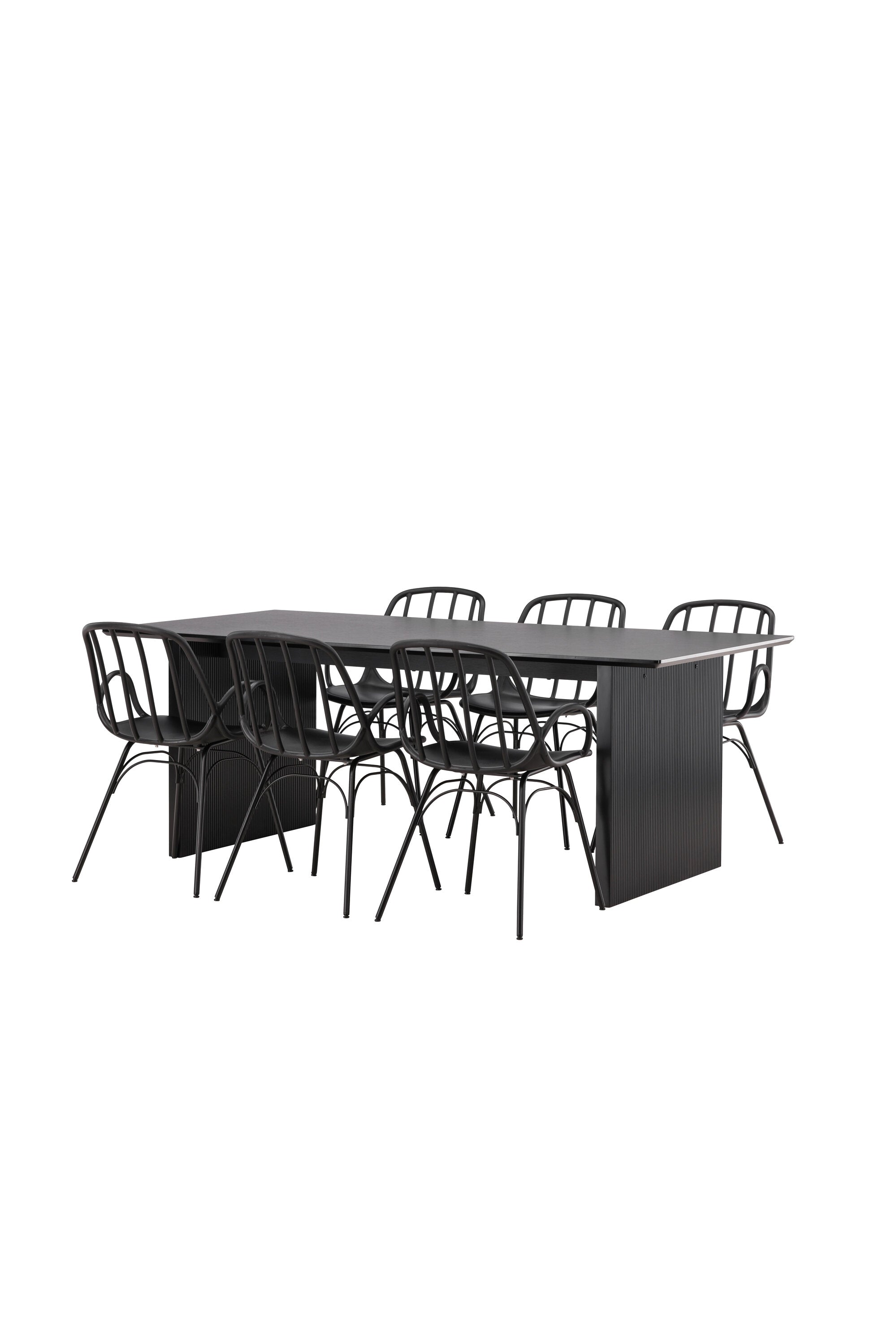 Vail Esszimmerset + Dyrön 200cm/6St. in Schwarz präsentiert im Onlineshop von KAQTU Design AG. Esszimmerset ist von Venture Home