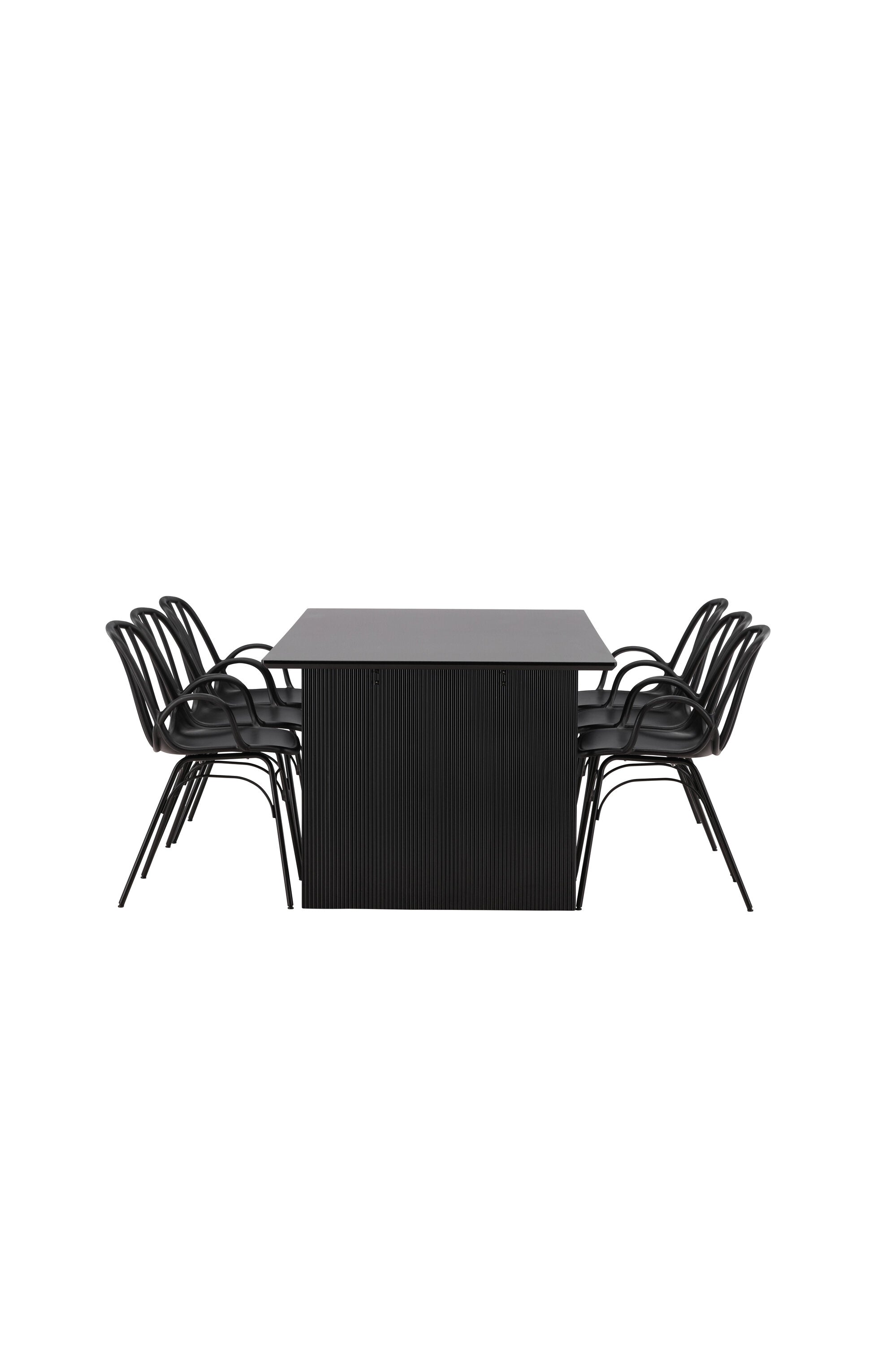 Vail Esszimmerset + Dyrön 200cm/6St. in Schwarz präsentiert im Onlineshop von KAQTU Design AG. Esszimmerset ist von Venture Home