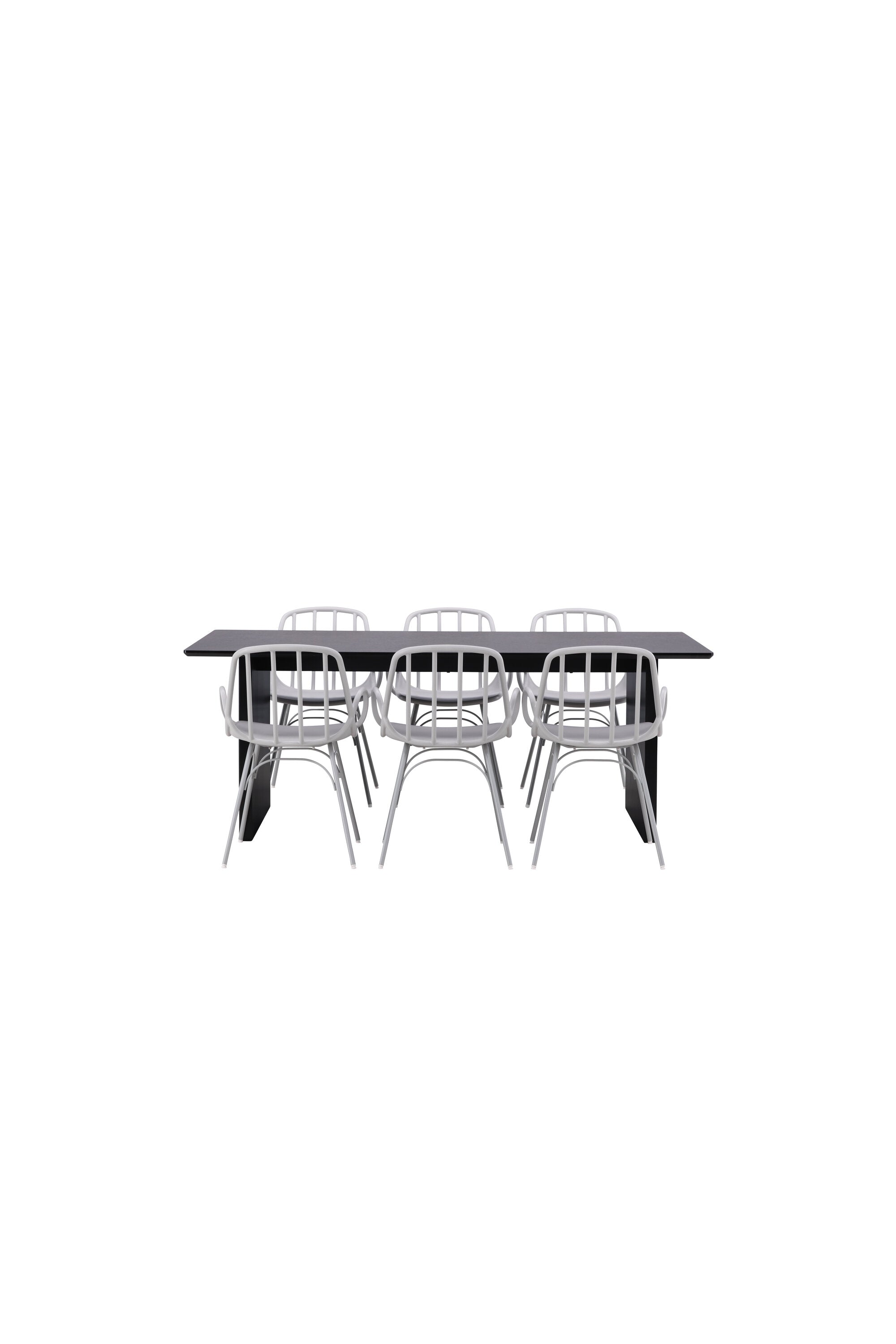 Vail Esszimmerset + Dyrön 200cm/6St. in Greige präsentiert im Onlineshop von KAQTU Design AG. Esszimmerset ist von Venture Home