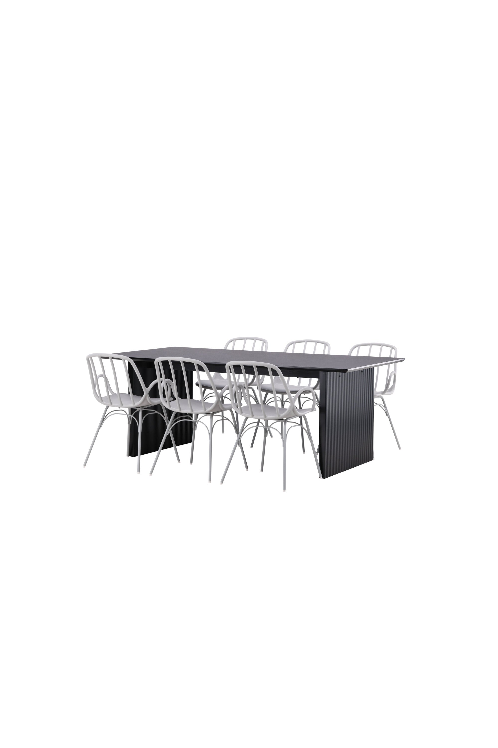 Vail Esszimmerset + Dyrön 200cm/6St. in Greige präsentiert im Onlineshop von KAQTU Design AG. Esszimmerset ist von Venture Home
