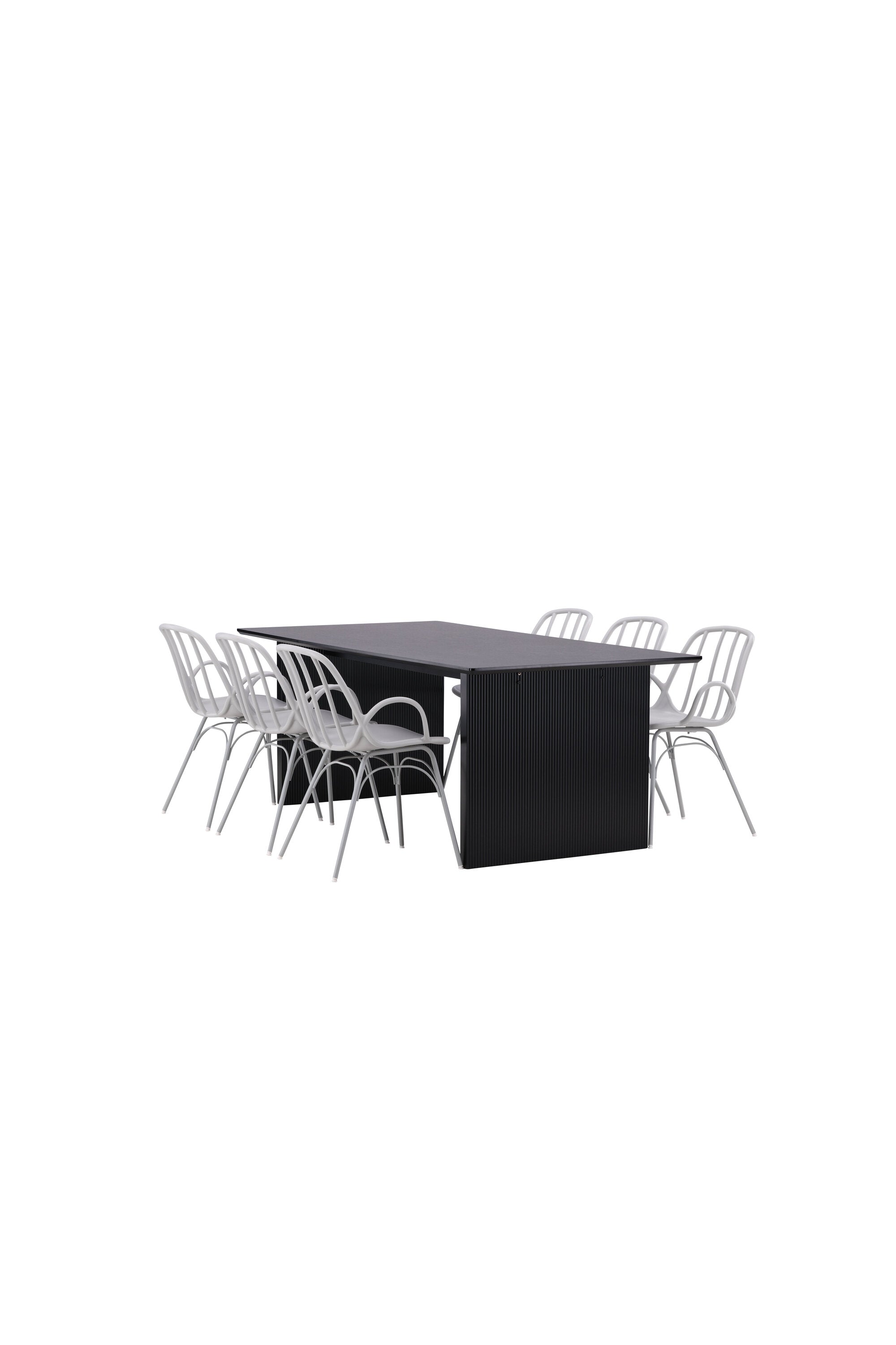 Vail Esszimmerset + Dyrön 200cm/6St. in Greige präsentiert im Onlineshop von KAQTU Design AG. Esszimmerset ist von Venture Home